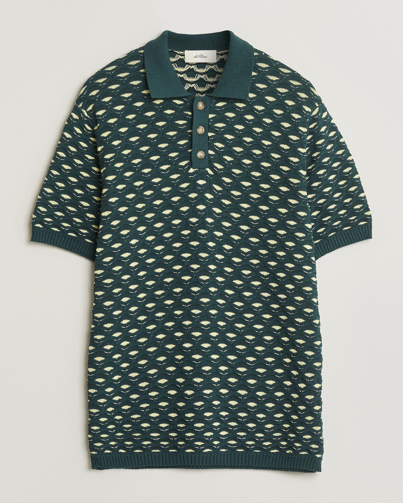Herren | Poloshirts | LES DEUX | Esmay Shell Knitted Polo Sea Moss Green