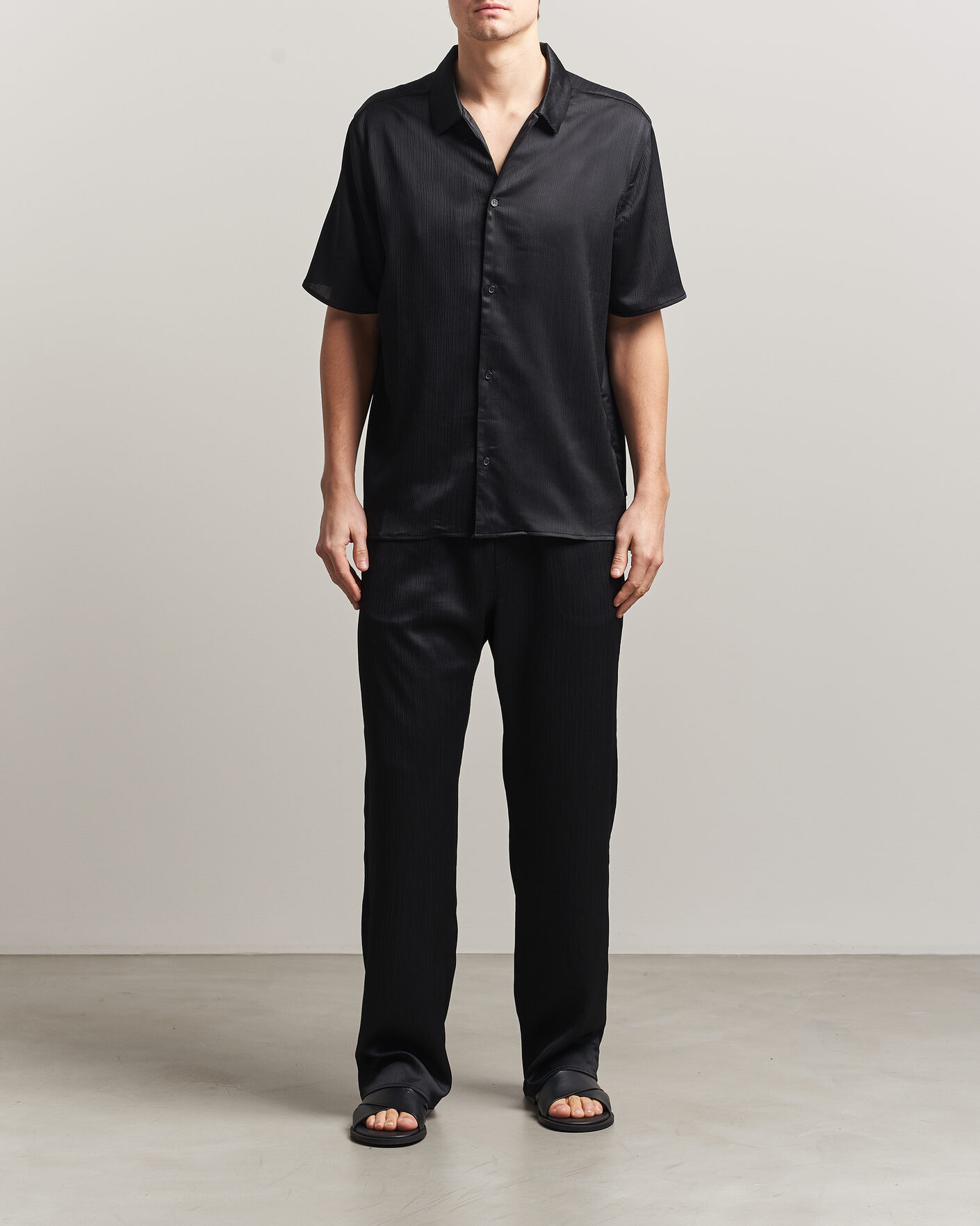 Herren | Hosen | LES DEUX | Houston Plissé Pants Black