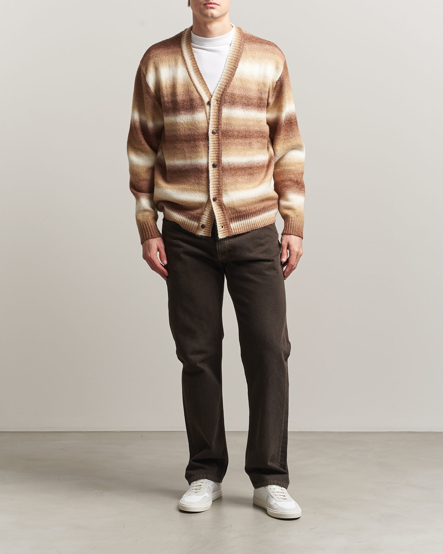 Herren | Pullover | LES DEUX | Boston Gradient Knitted Cardigan Teak Brown