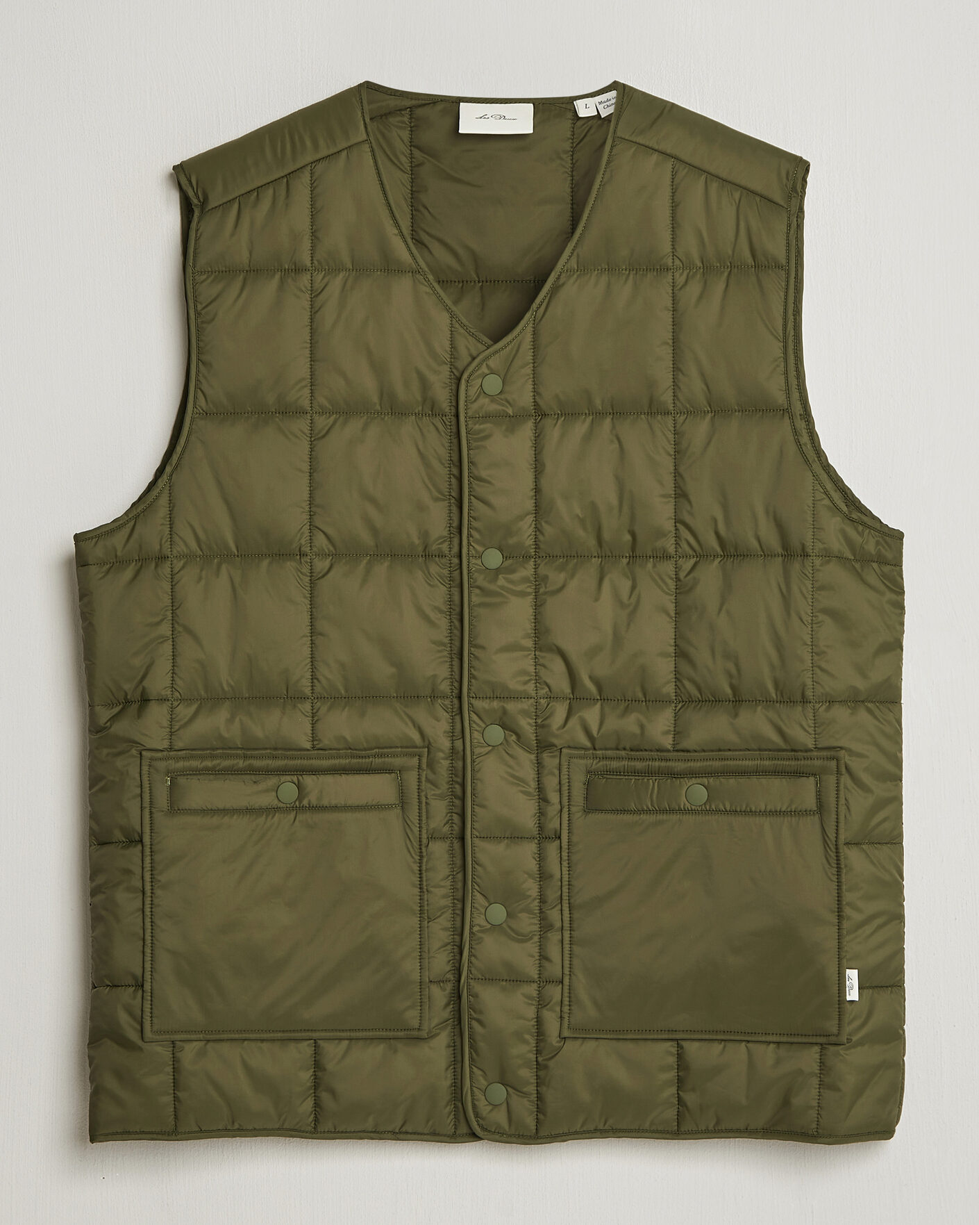 Herren | Westen | LES DEUX | Matt Quilted Vest Olive Night