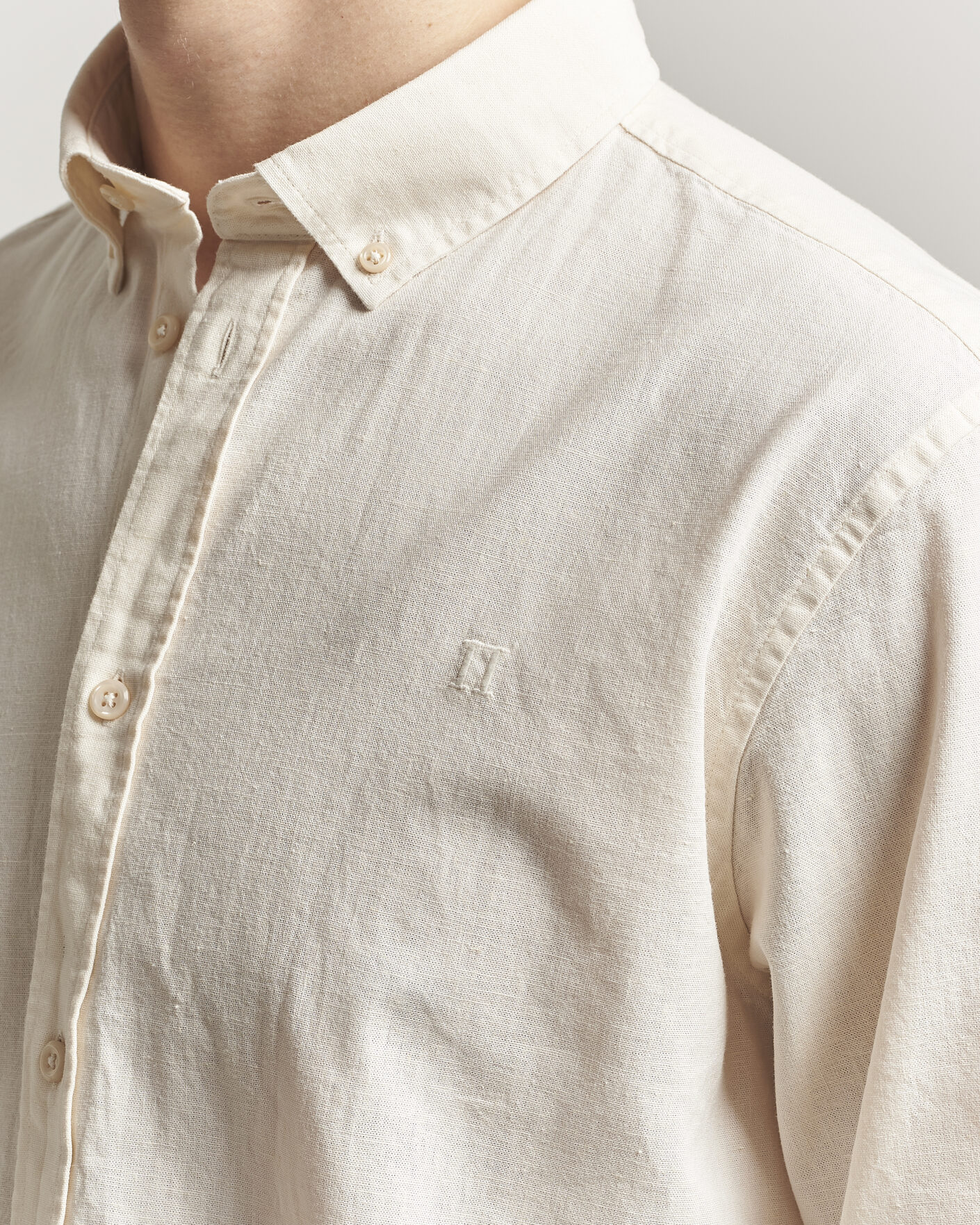 Herren | Hemden | LES DEUX | Konrad Cotton/Linen Shirt Eggnog White