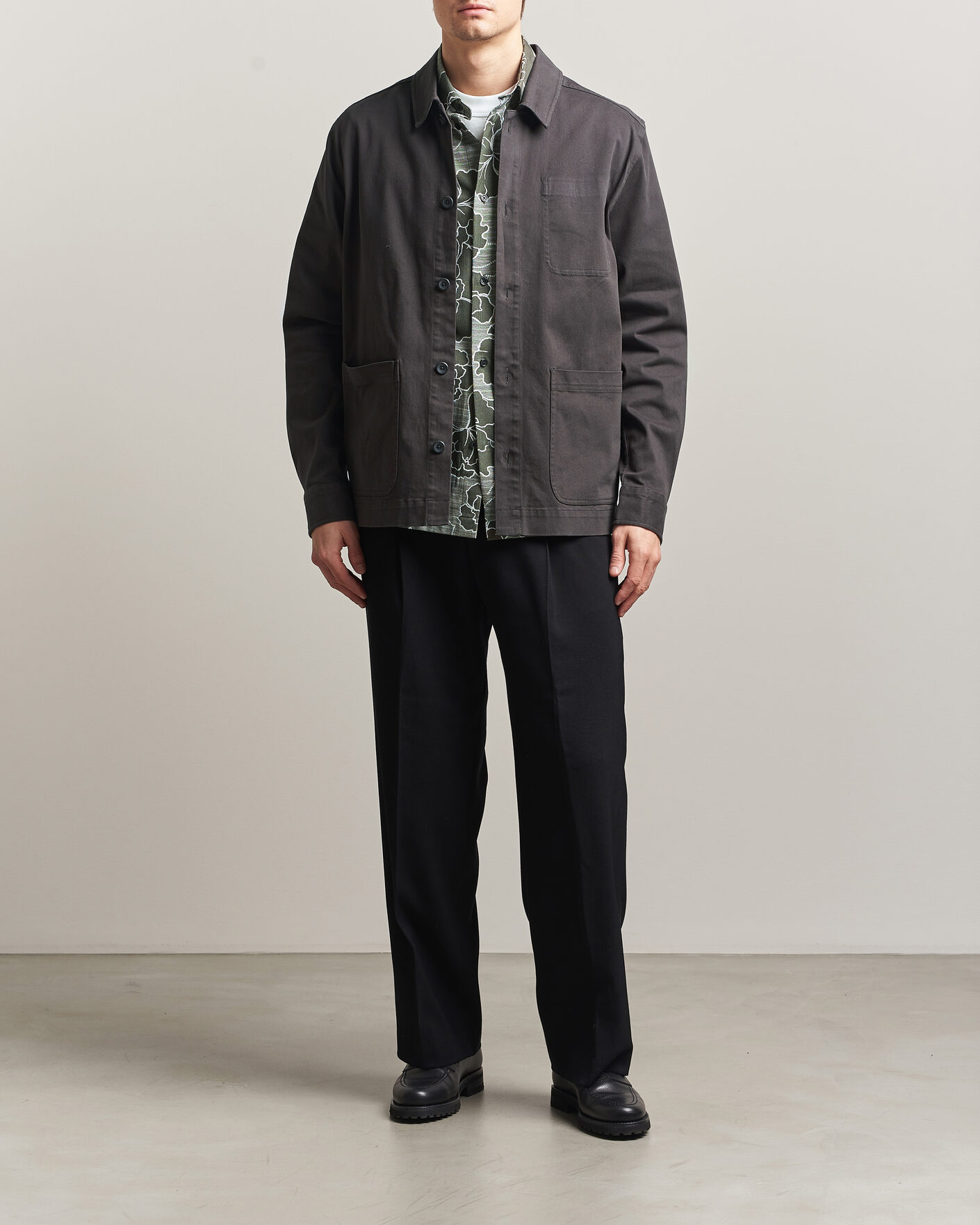 Herren | Hemden | LES DEUX | Layton Cotton Overshirt Black