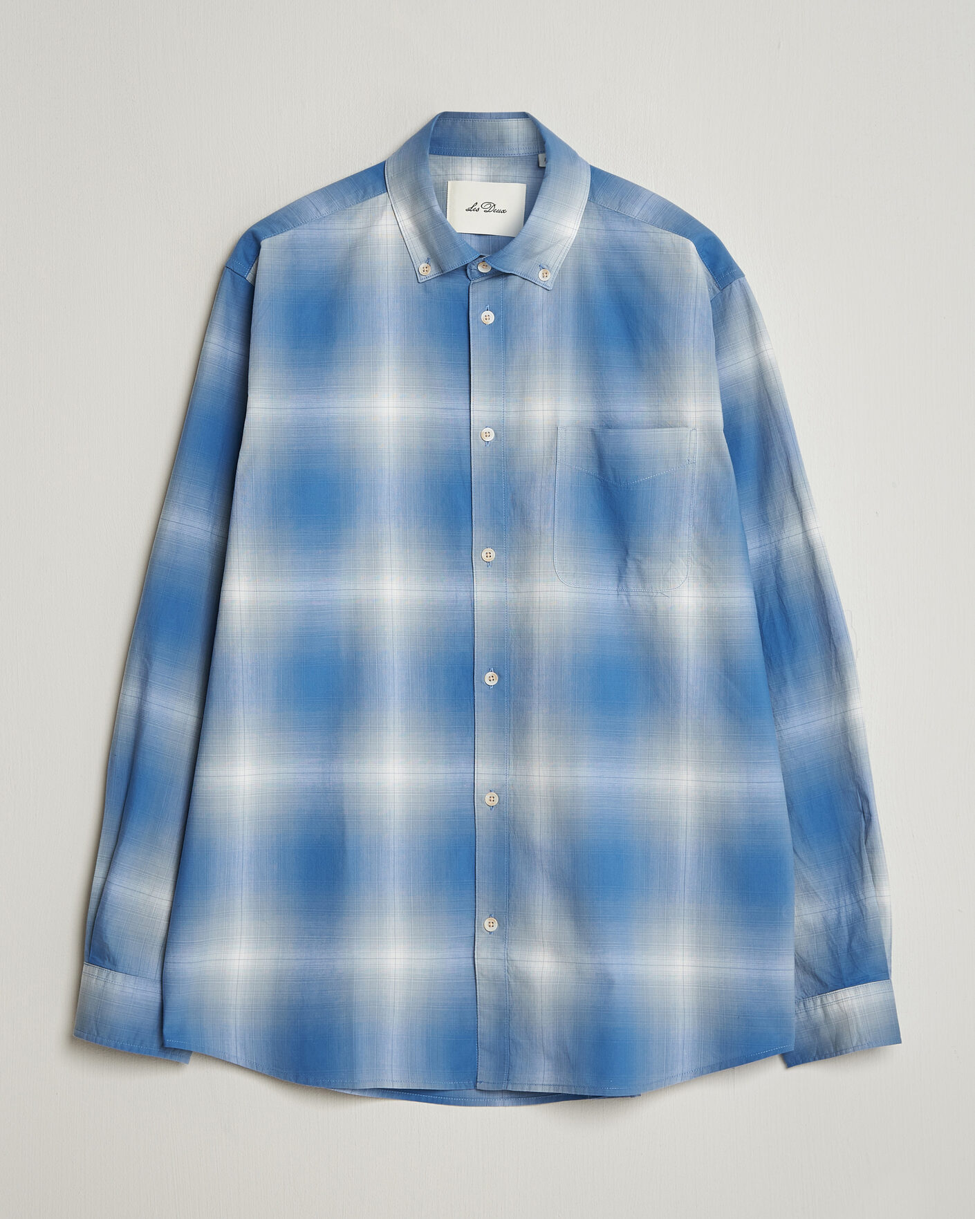 Herren | Hemden | LES DEUX | Kent Shadowcheck Shirt Palace Blue