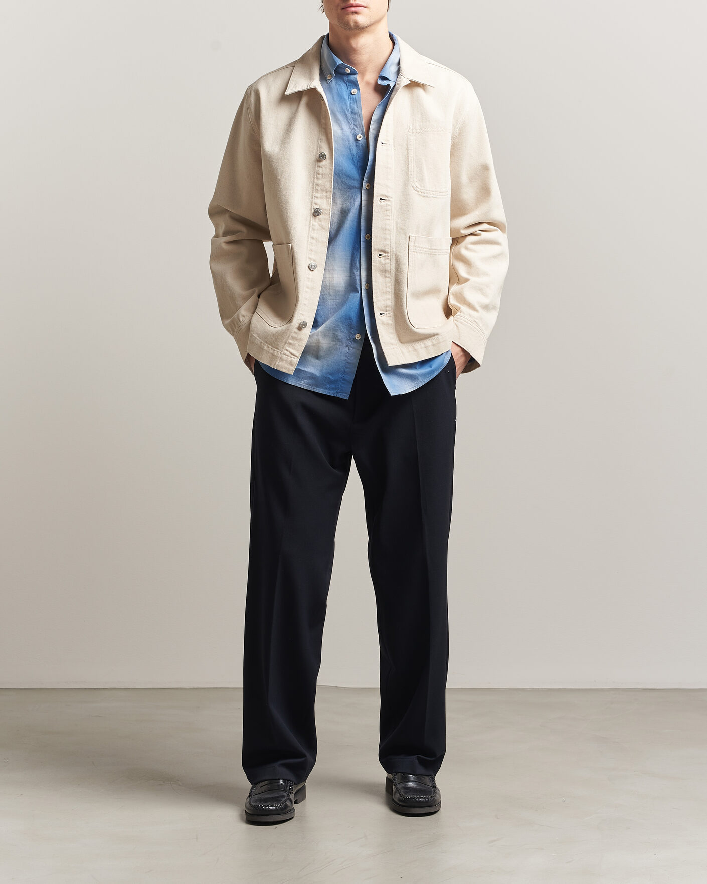 Herren | Hemden | LES DEUX | Layton Denim Overshirt Ivory