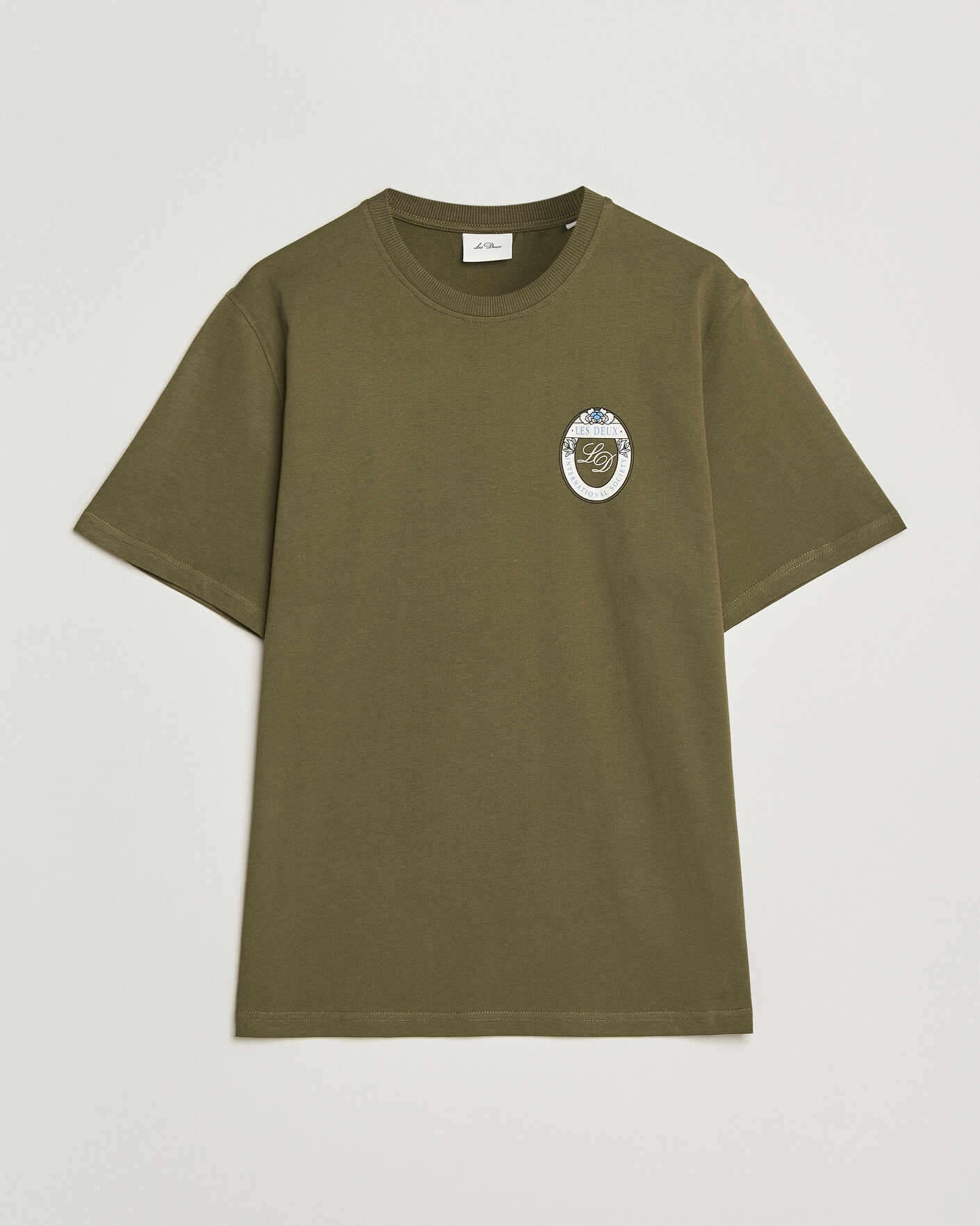 Herren | T-Shirts | LES DEUX | Brday Emblem T-Shirt Olive Night Green