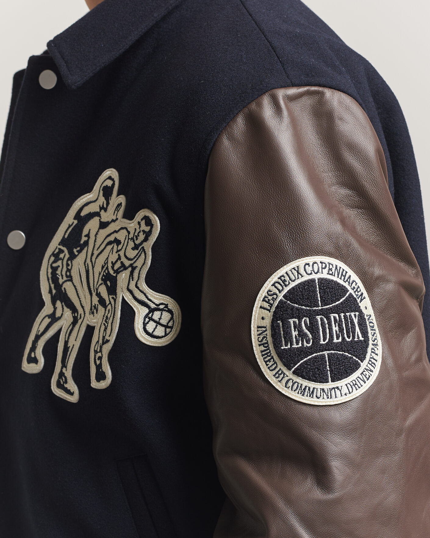 Herren | Jacken | LES DEUX | Basket Varsity Wool Jacket Dark Navy