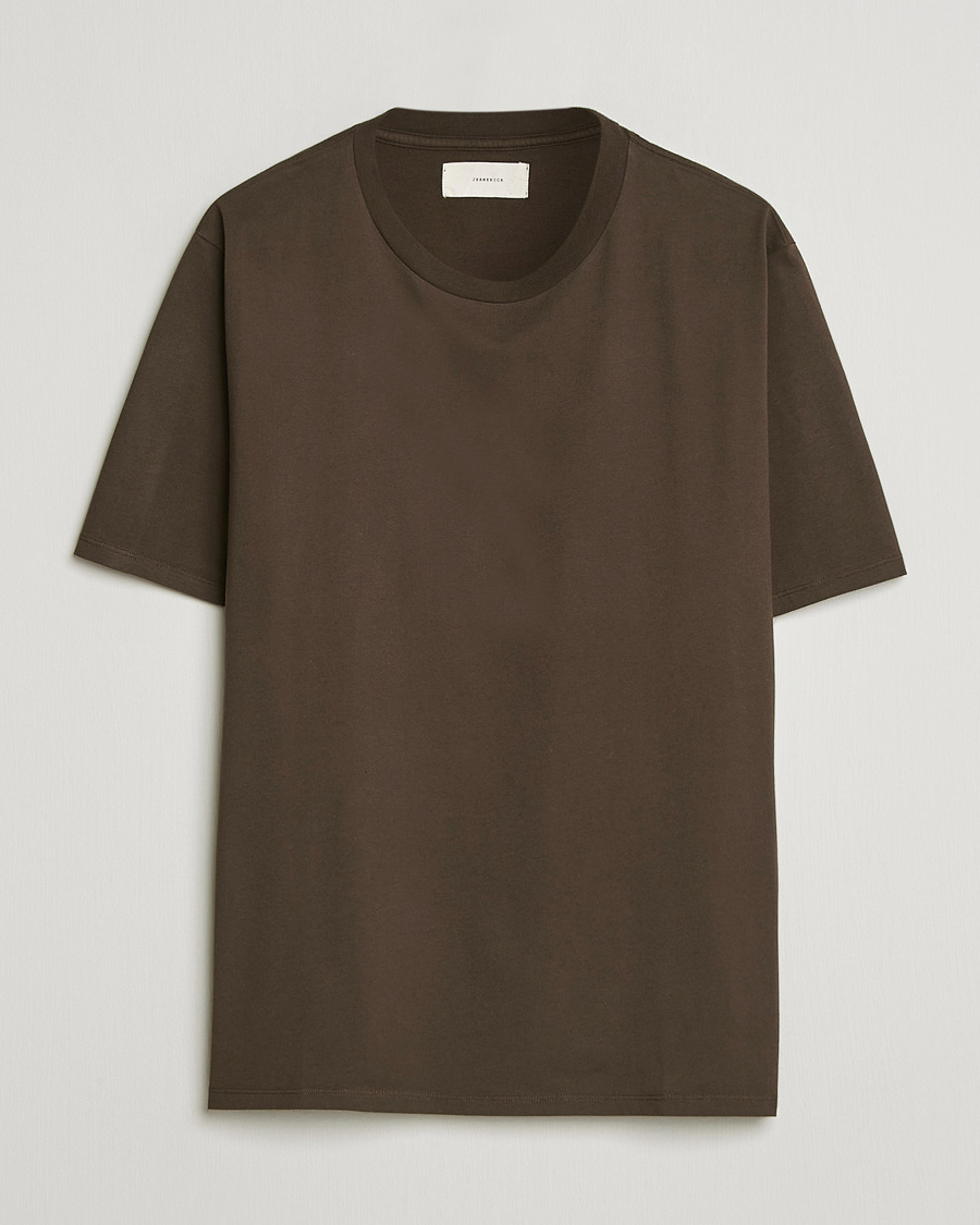 Herren | T-Shirts | Jeanerica | Delon Crew Neck T-Shirt Brown
