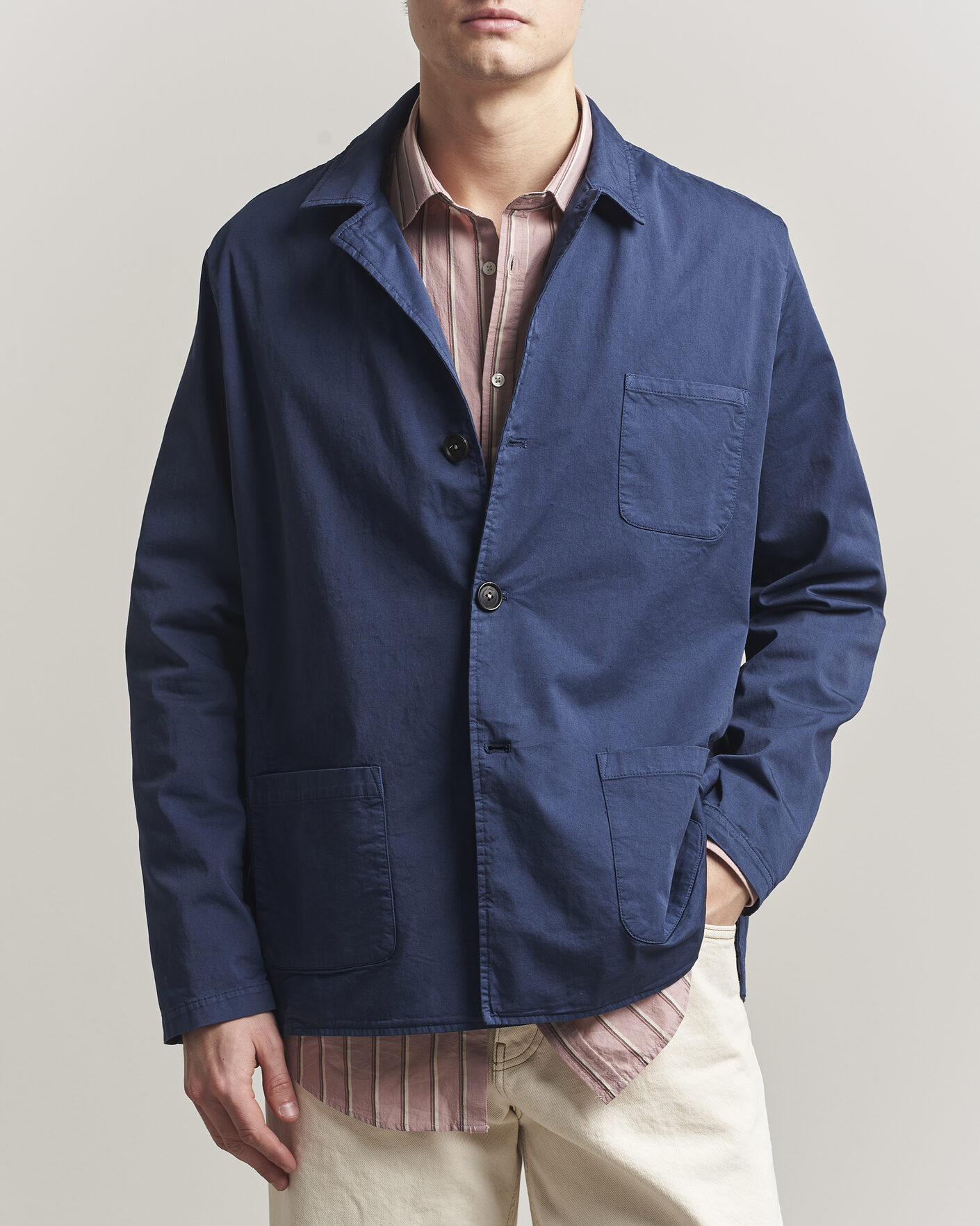Herren | Jacken | Massimo Alba | Florida Cotton Shirt Jacket Midnight Blue