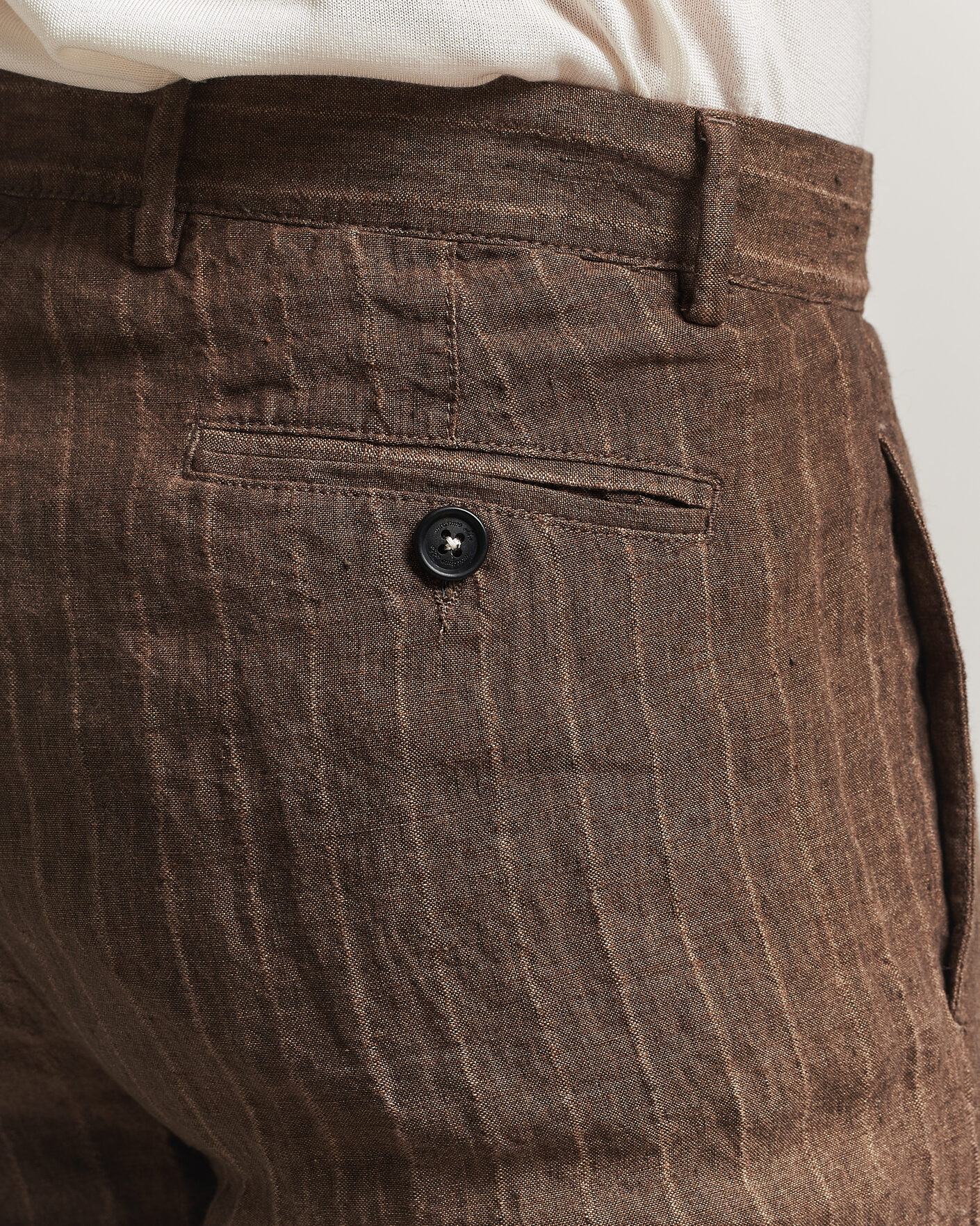 Herren | Anzüge | Massimo Alba | Sloop Linen Suit Brown Pinstripe