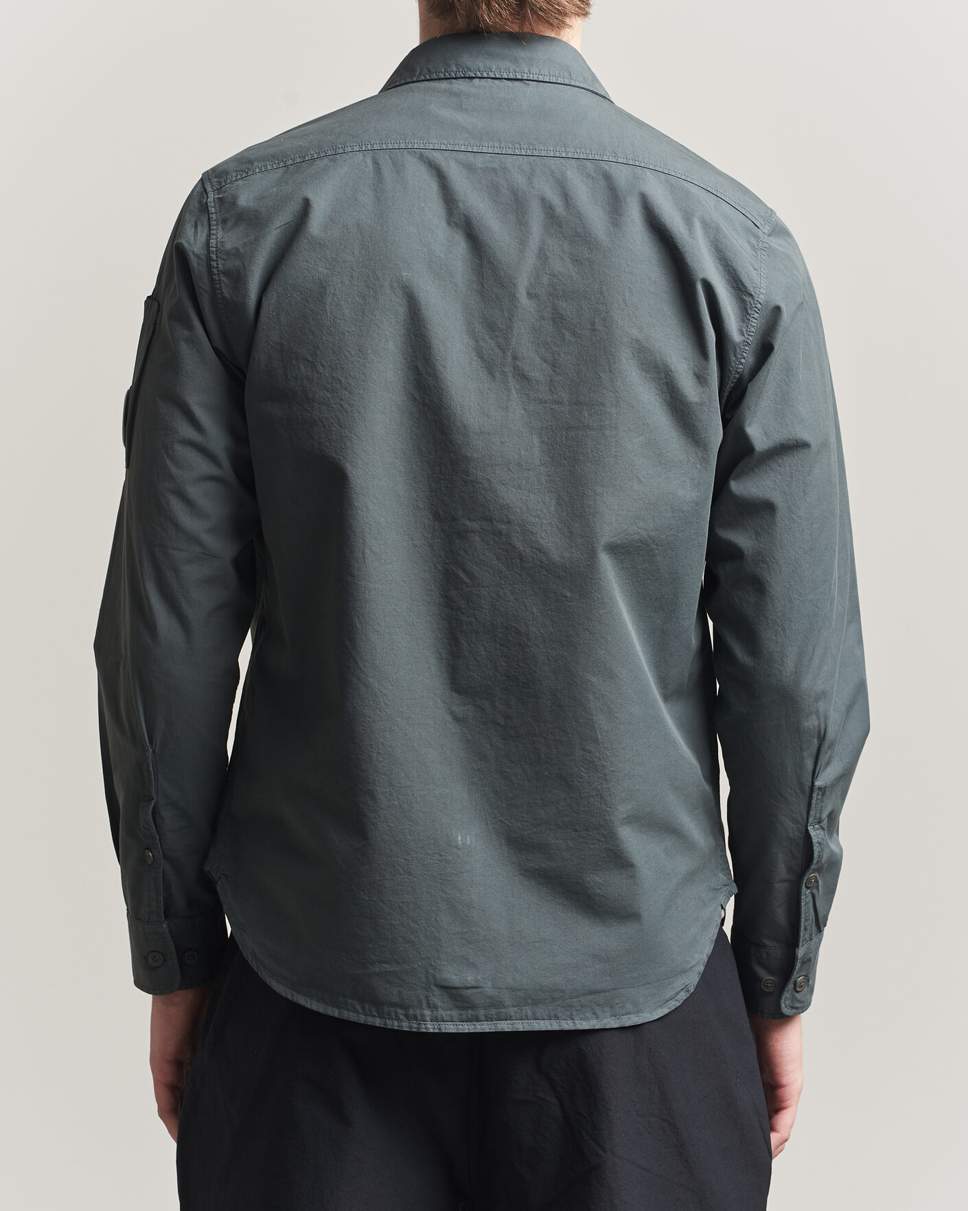 Herren | Hemden | C.P. Company | Organic Gabardine Pocket Shirt Dark Grey
