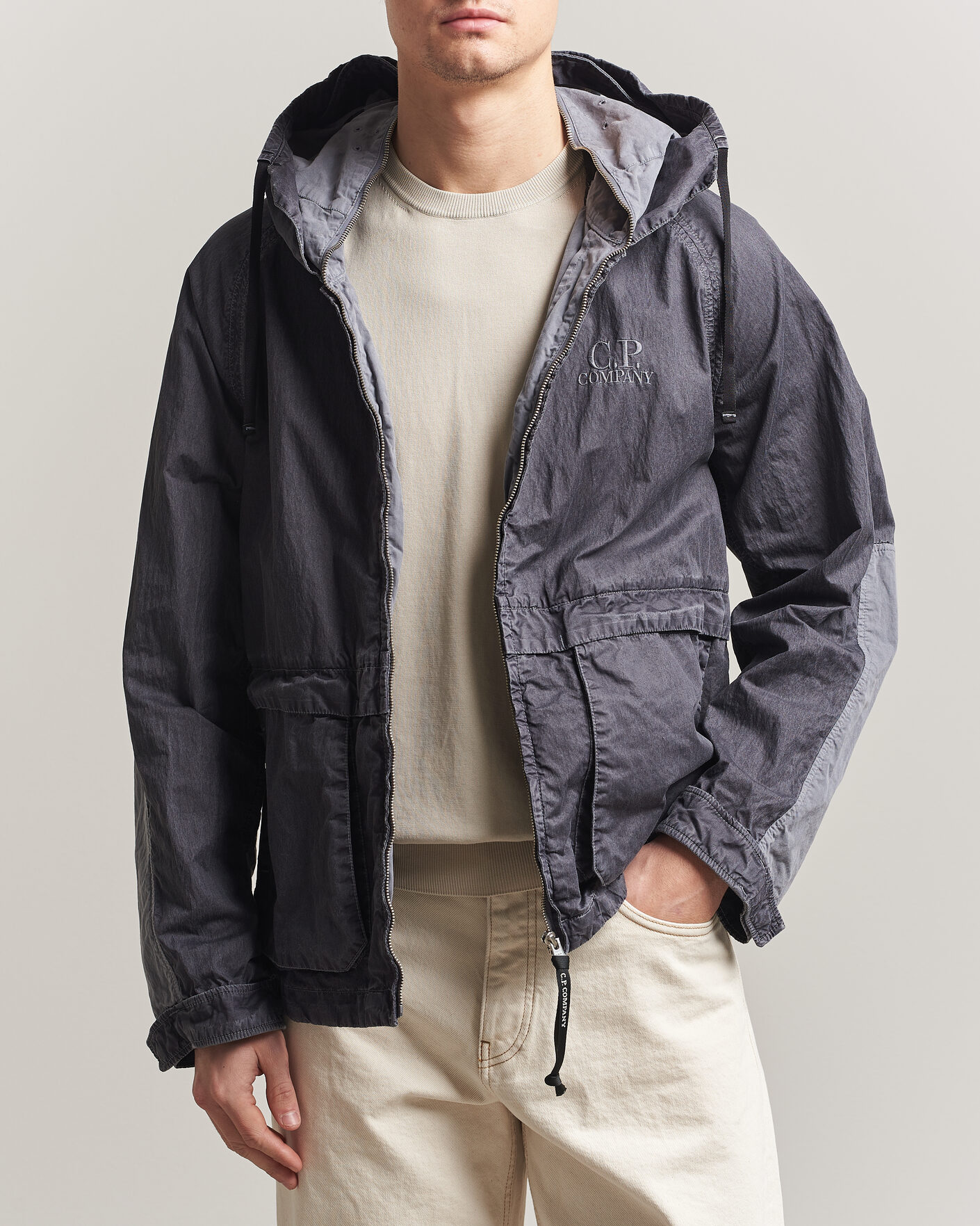 Herren | Jacken | C.P. Company | 50 Fili Wax Hood Jacket Black