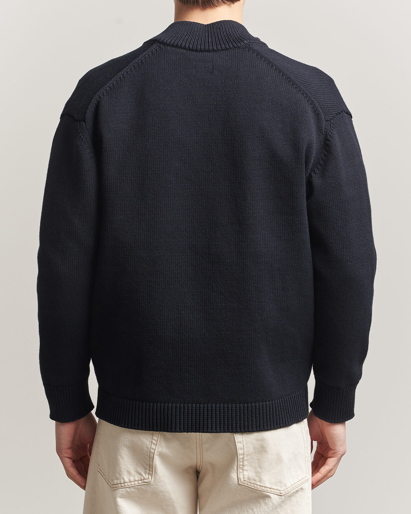 Herren | Pullover | C.P. Company | Cotton Mix 2 in 1 Knitted Sweater Navy