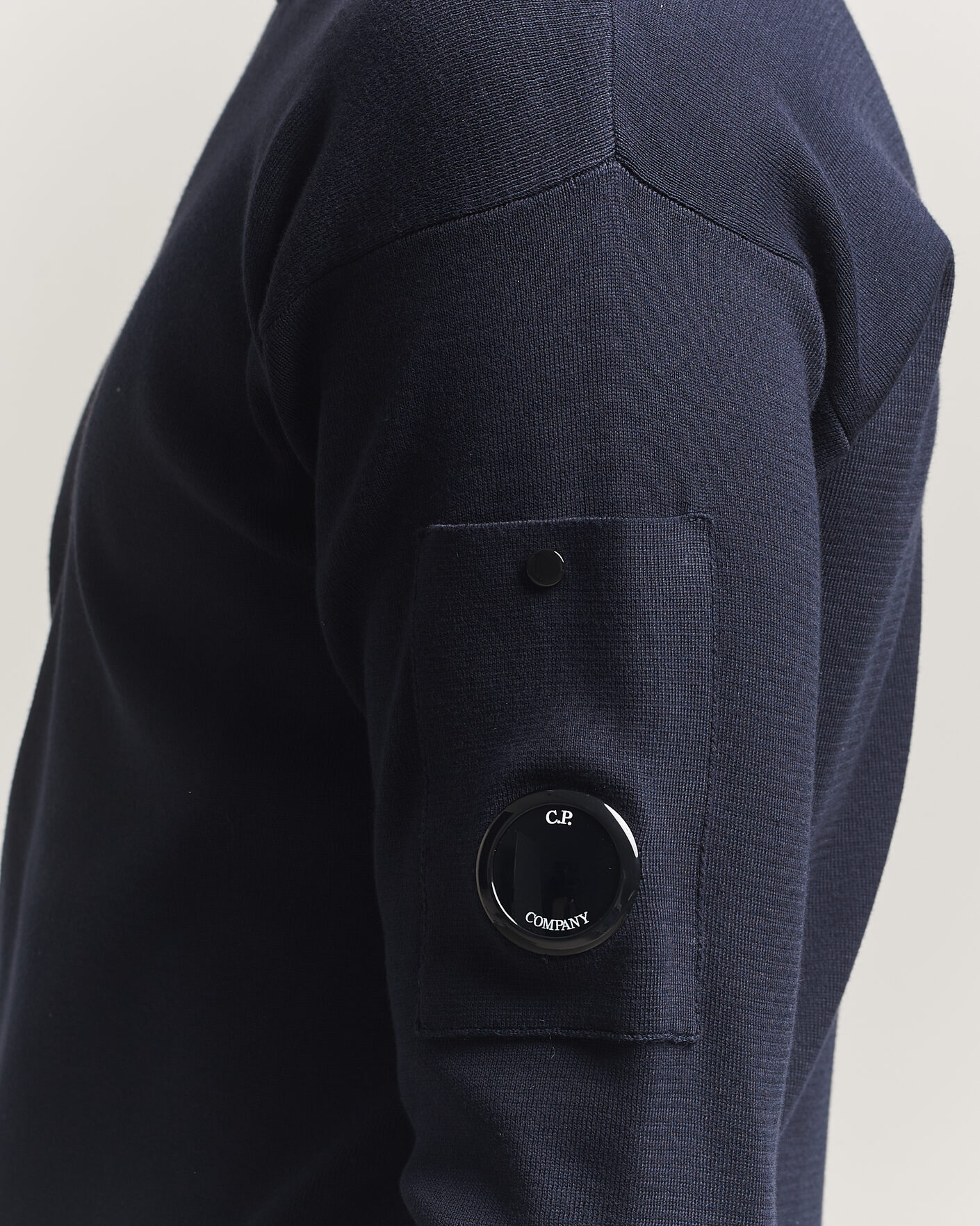Herren | Pullover | C.P. Company | Sea Island Fine Knit Cotton Lens Crewneck Navy