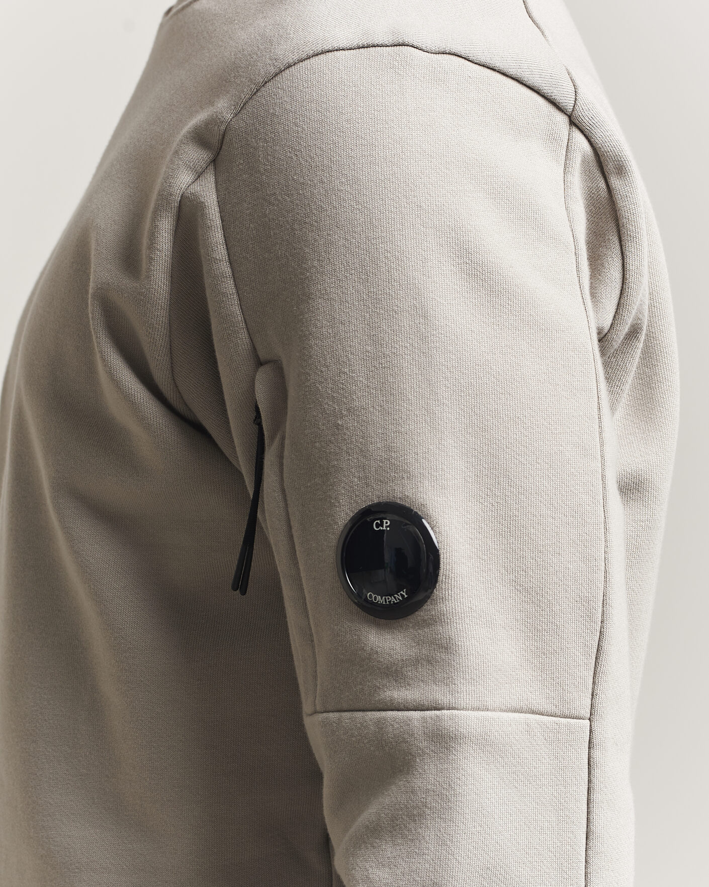 Herren | Pullover | C.P. Company | Diagonal Raised Fleece Lens Sweatshirt Light Grey