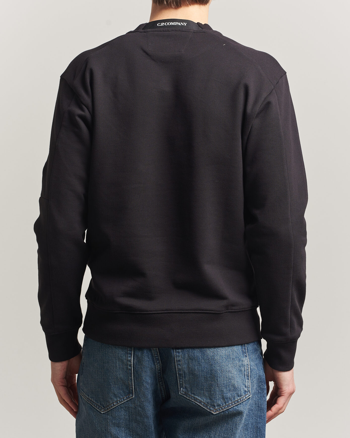 Herren | Pullover | C.P. Company | Diagonal Raised Fleece Lens Sweatshirt Black