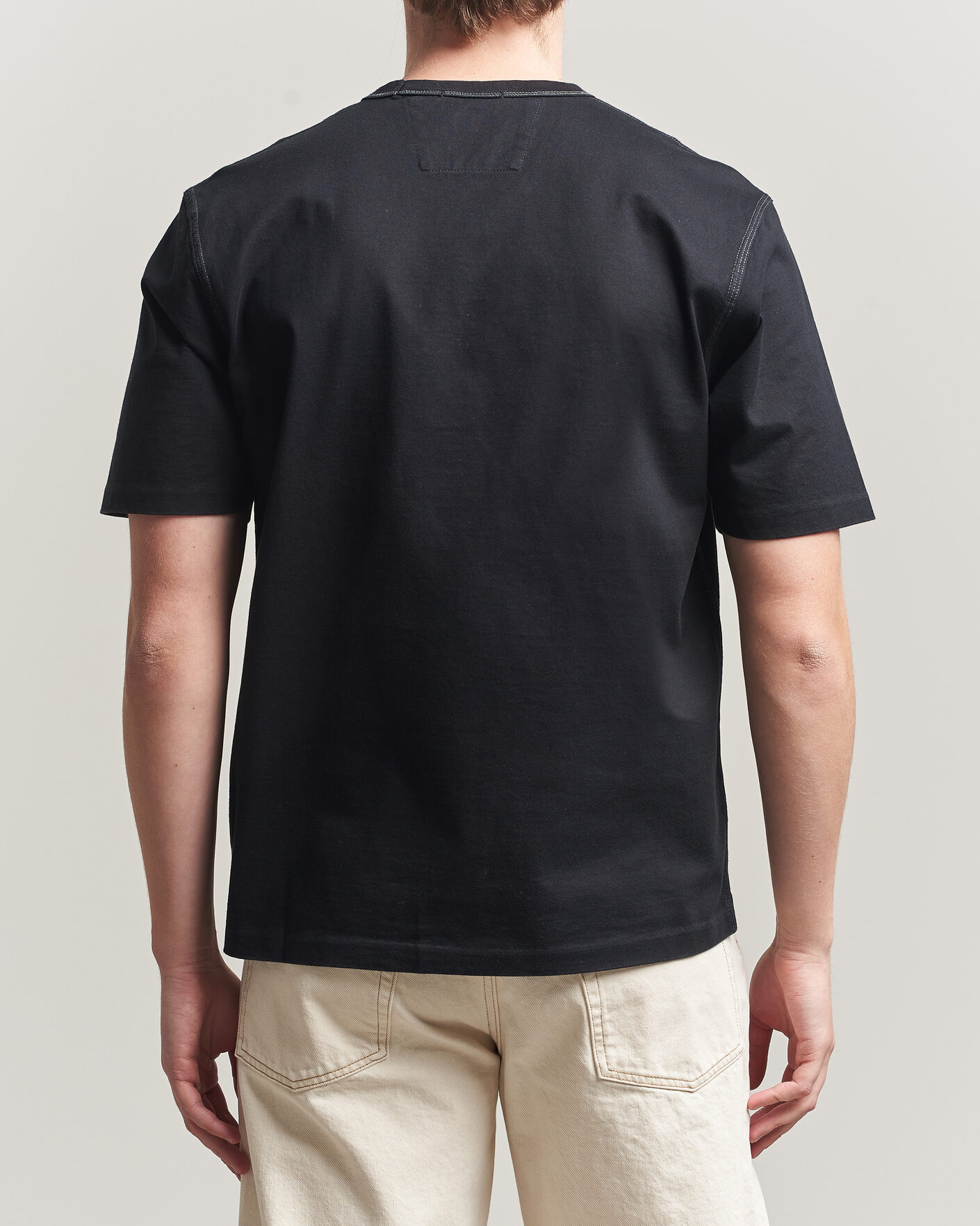 Herren | T-Shirts | C.P. Company | Mercerized Heavy Cotton Chest Logo T-Shirt Black