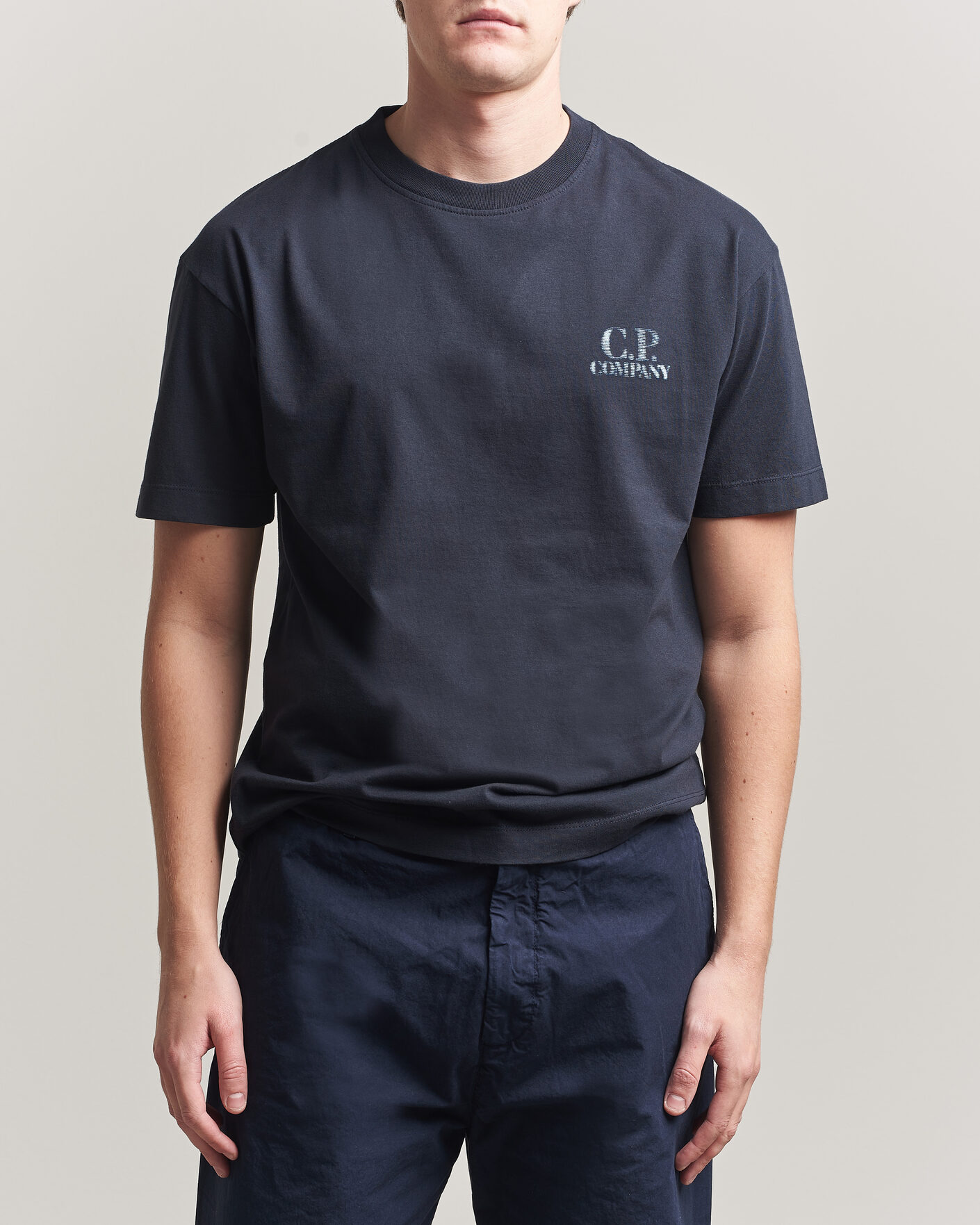Herren | T-Shirts | C.P. Company | Short Sleeve Back Print T-Shirt Navy
