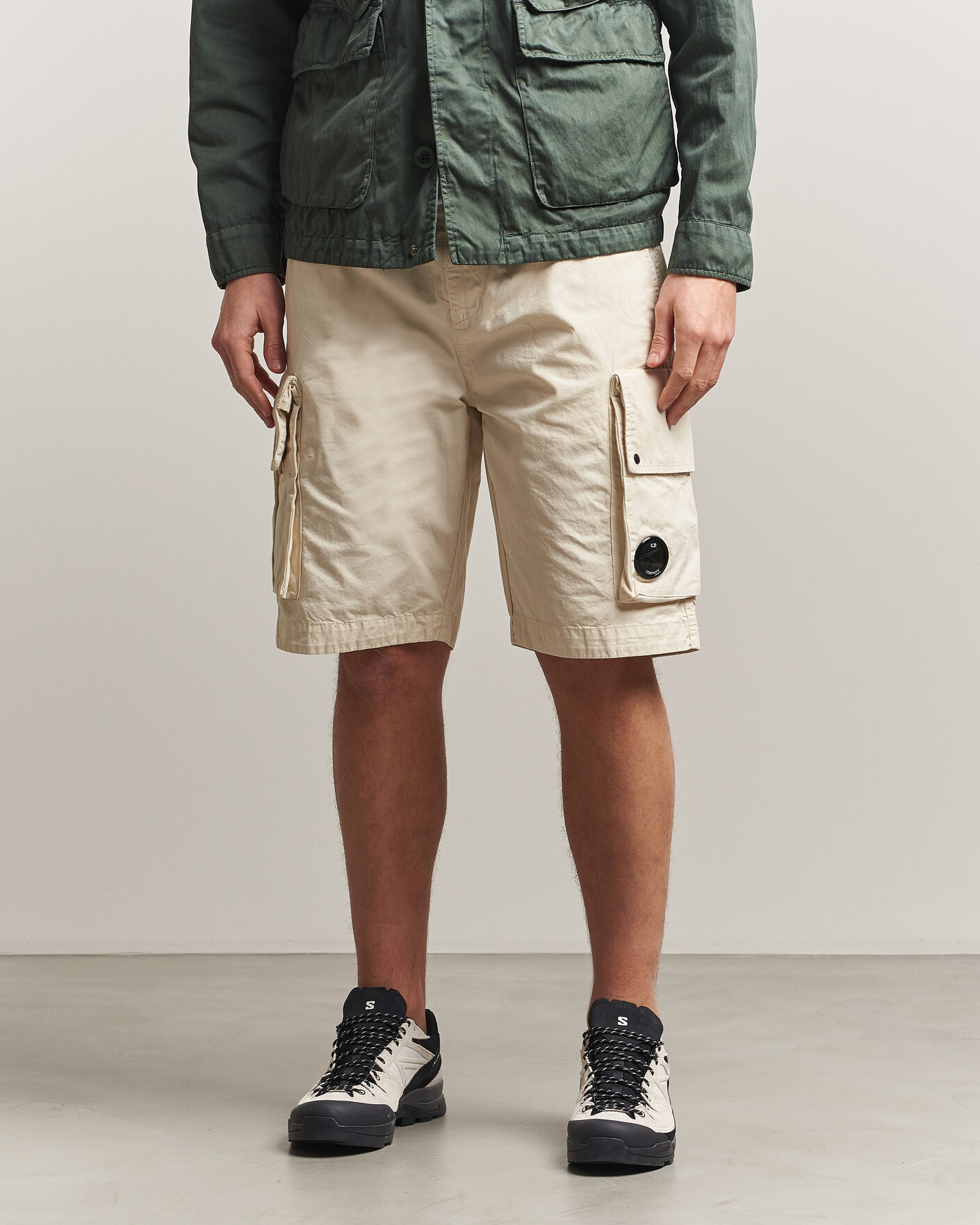 Herren | Shorts | C.P. Company | Cotton Gabardine Cargo Shorts Cream
