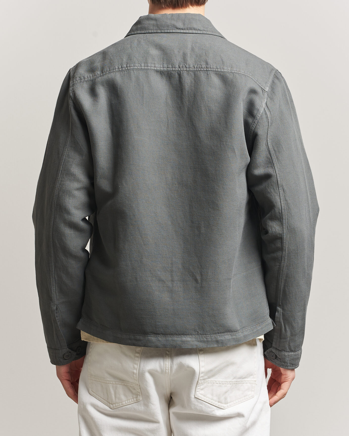 Herren | Hemden | C.P. Company | Broken Twill Linen/Cotton Overshirt Olive