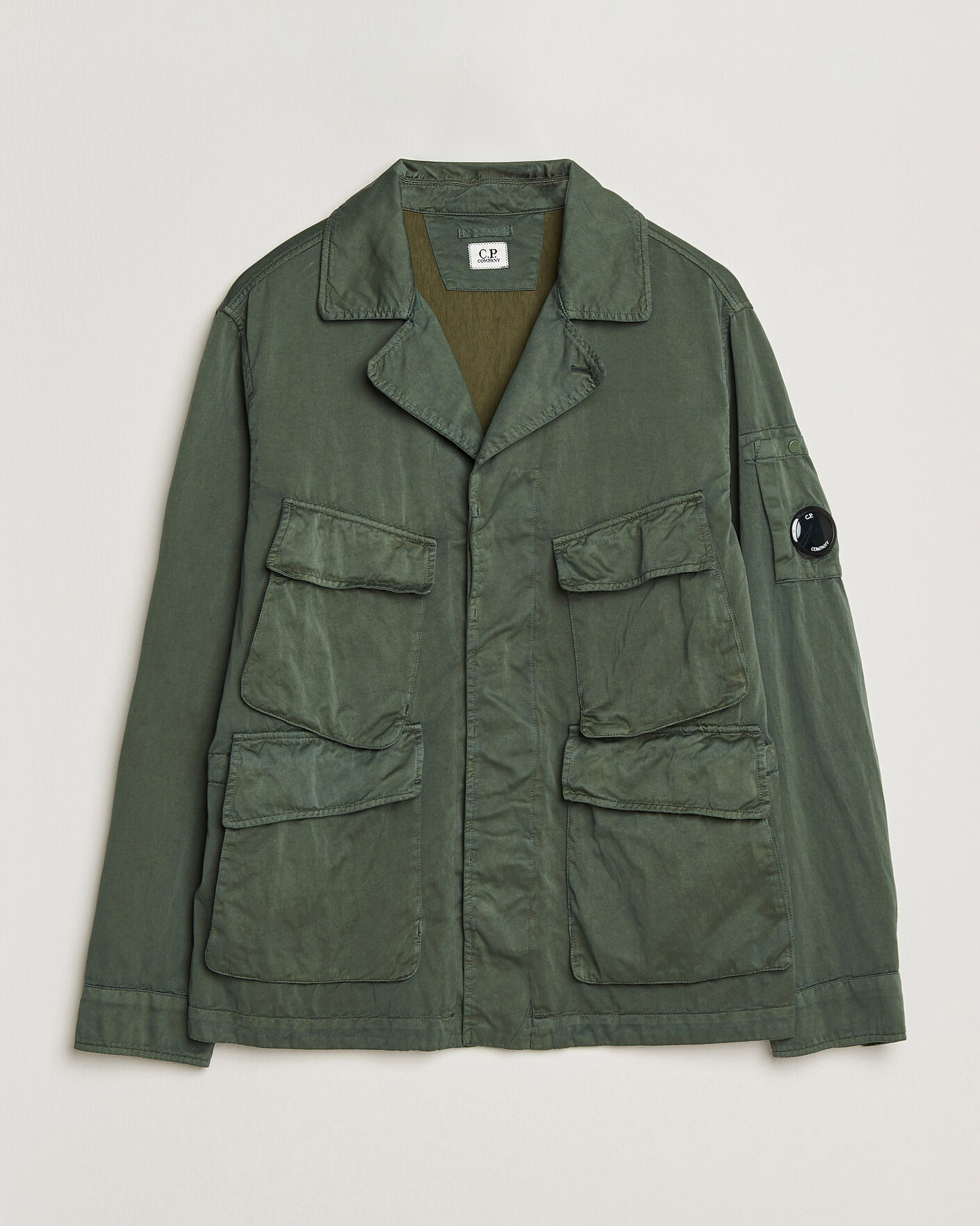 Herren | Jacken | C.P. Company | Raso Cinque Cotton Nylon Jungle Jacket Dark Green