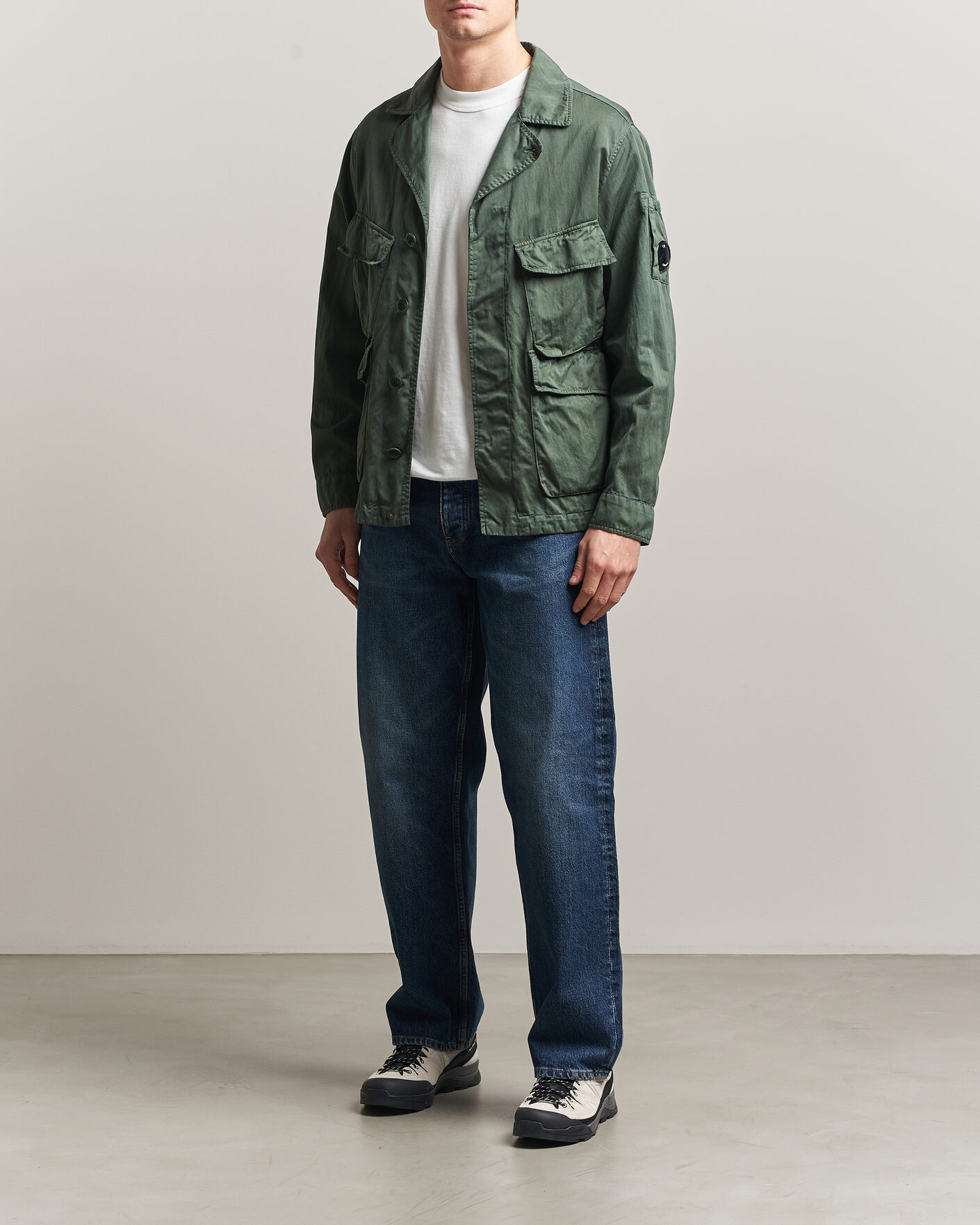 Herren | Jacken | C.P. Company | Raso Cinque Cotton Nylon Jungle Jacket Dark Green
