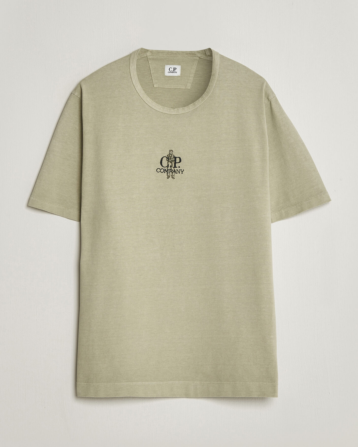 Herren | T-Shirts | C.P. Company | Back Printed Cotton T-Shirt Washed Green