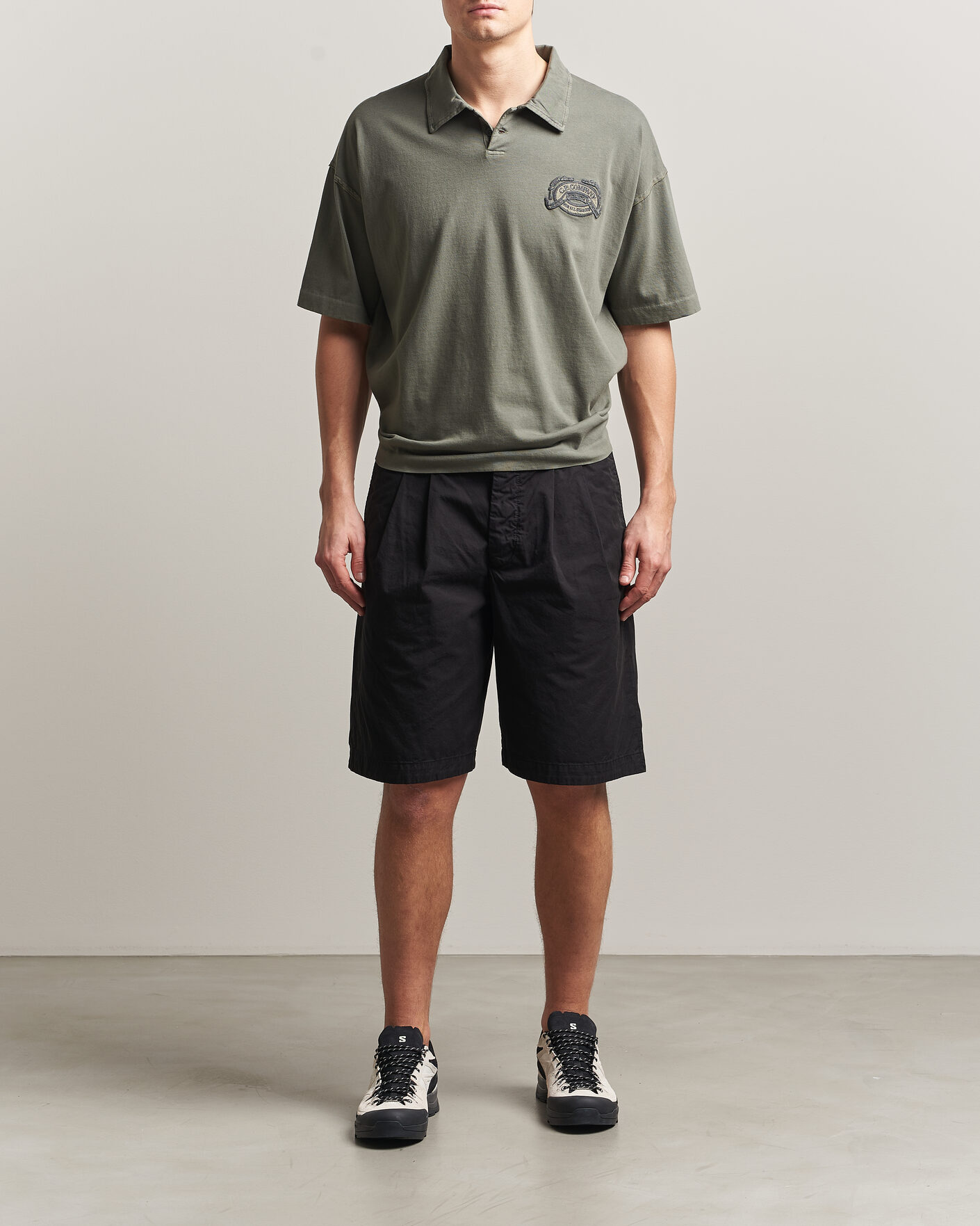 Herren | Poloshirts | C.P. Company | Boxy Fit Cotton Logo Polo Dark Green