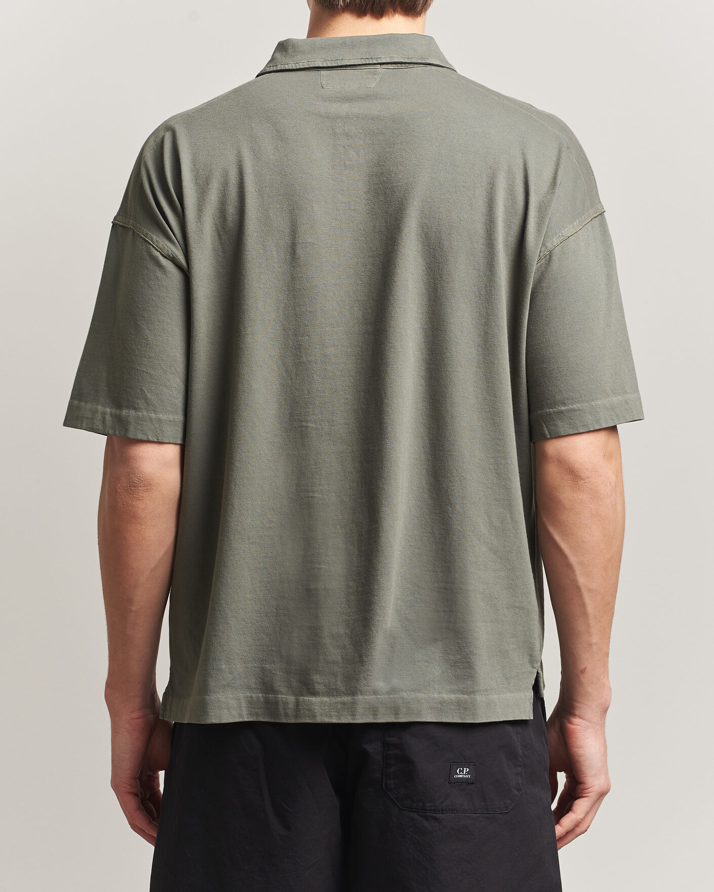 Herren | Poloshirts | C.P. Company | Boxy Fit Cotton Logo Polo Dark Green