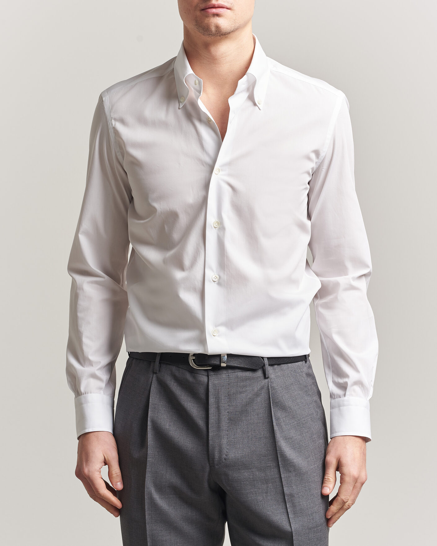 Herren | Hemden | Mazzarelli | Soft Cotton Button Down Shirt White