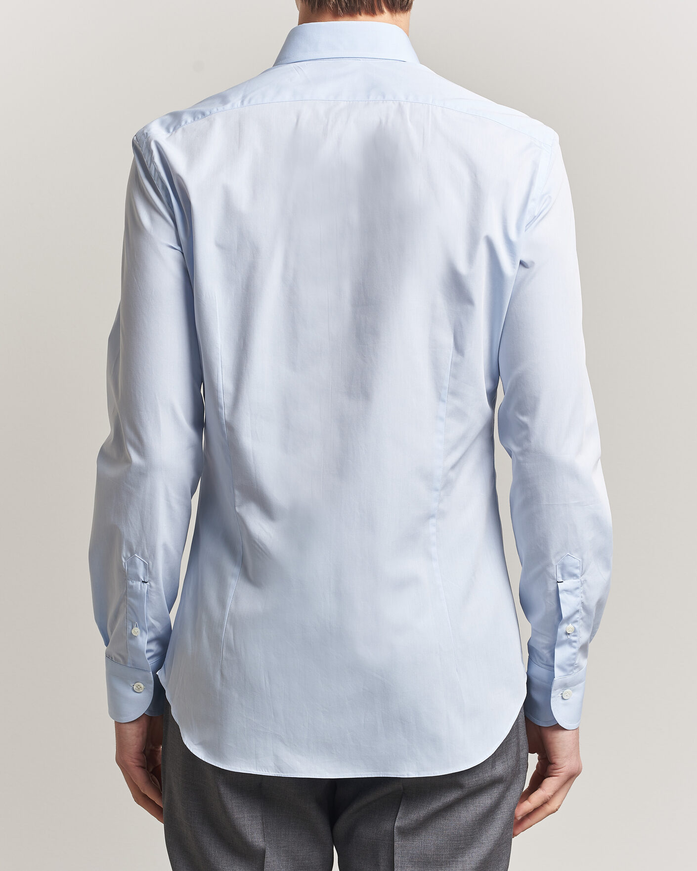 Herren | Hemden | Mazzarelli | Soft Cotton Button Down Shirt Light Blue