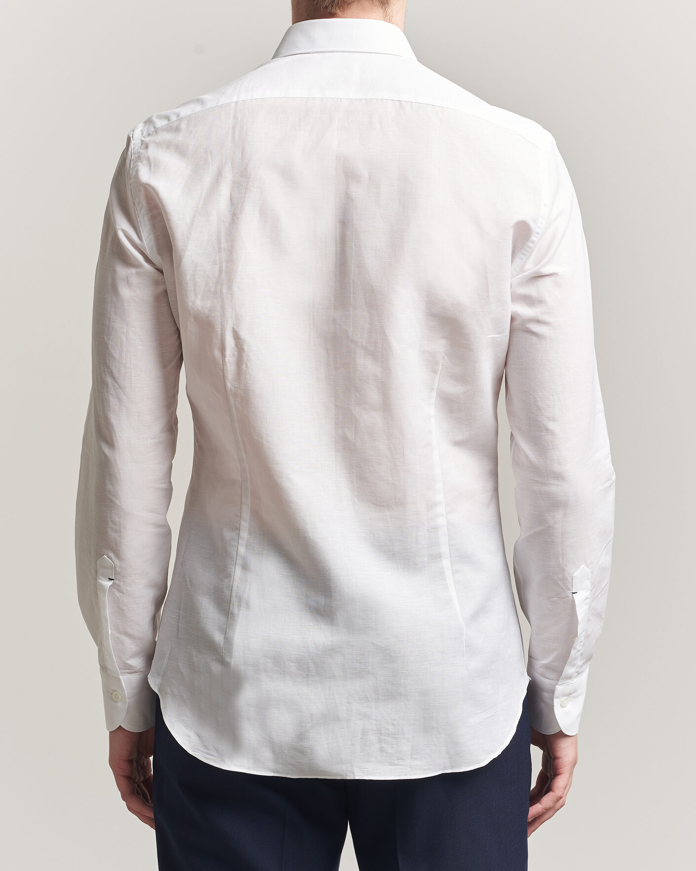 Herren | Hemden | Mazzarelli | Soft Cotton/Linen Shirt White