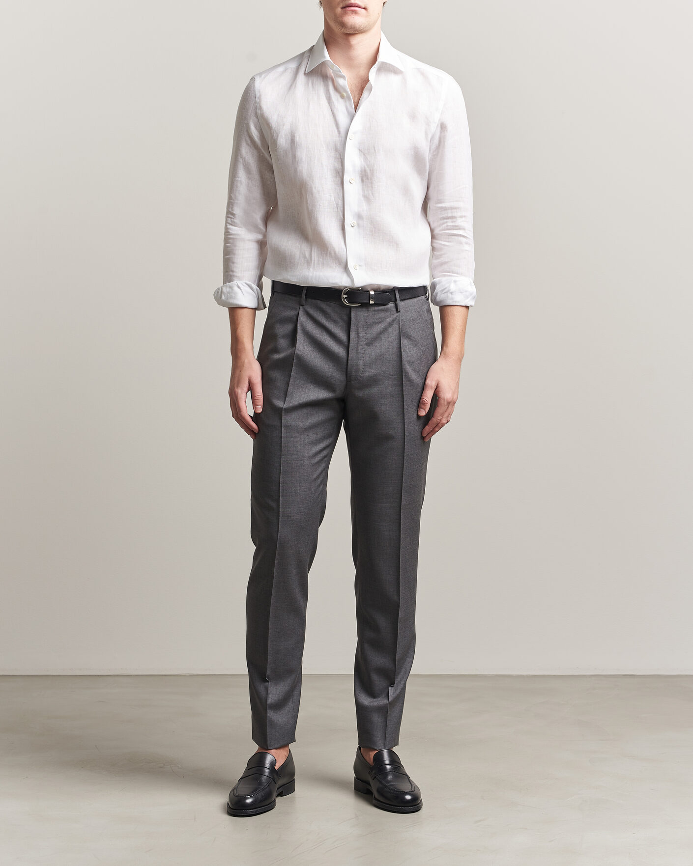 Herren | Hemden | Mazzarelli | Soft Linen Shirt White
