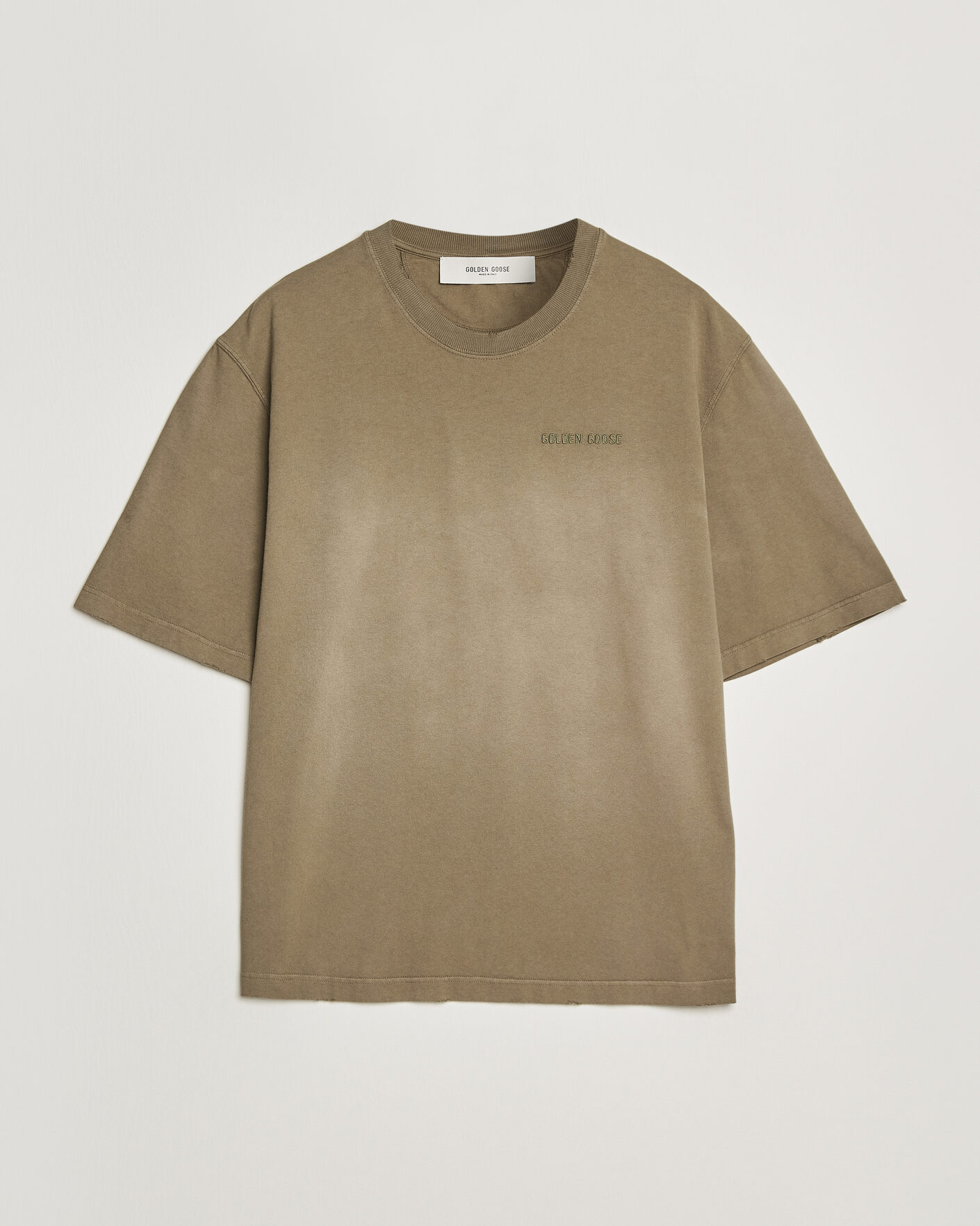 Herren | T-Shirts | Golden Goose | Journey Dyed Cotton T-Shirt Washed Beige