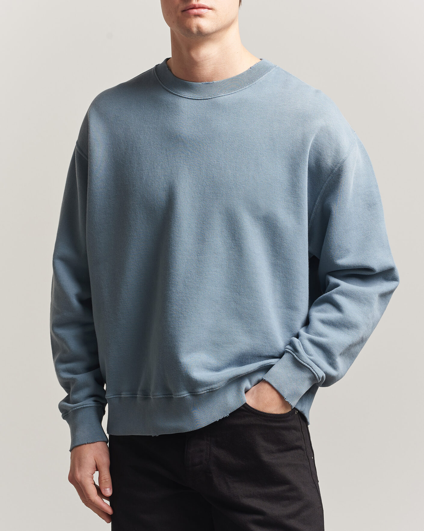 Herren | Pullover | Golden Goose | Boxi Faded Cotton Sweatshirt Windward Blue