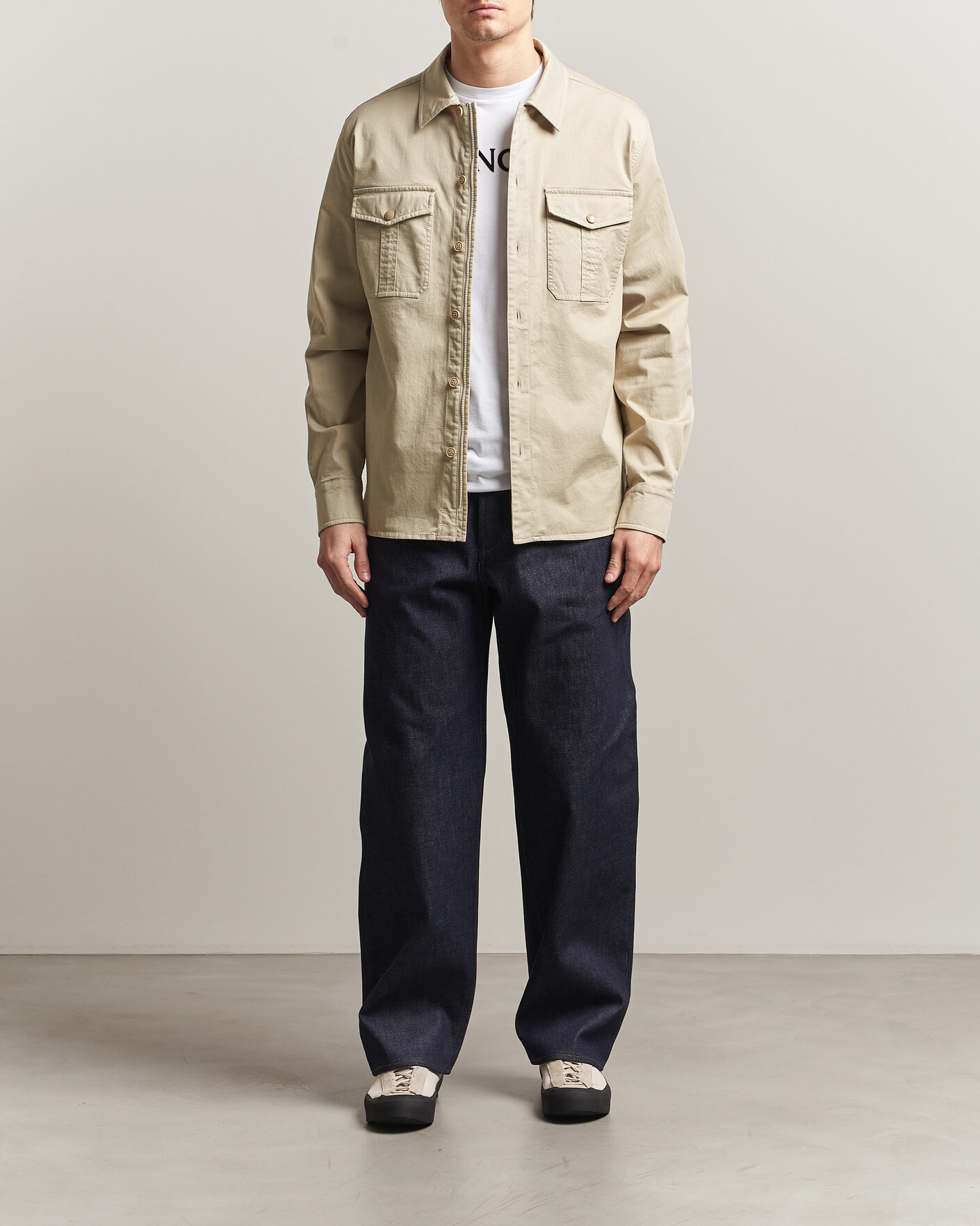 Herren | Hemden | Moncler | Double Pocket Overshirt Beige