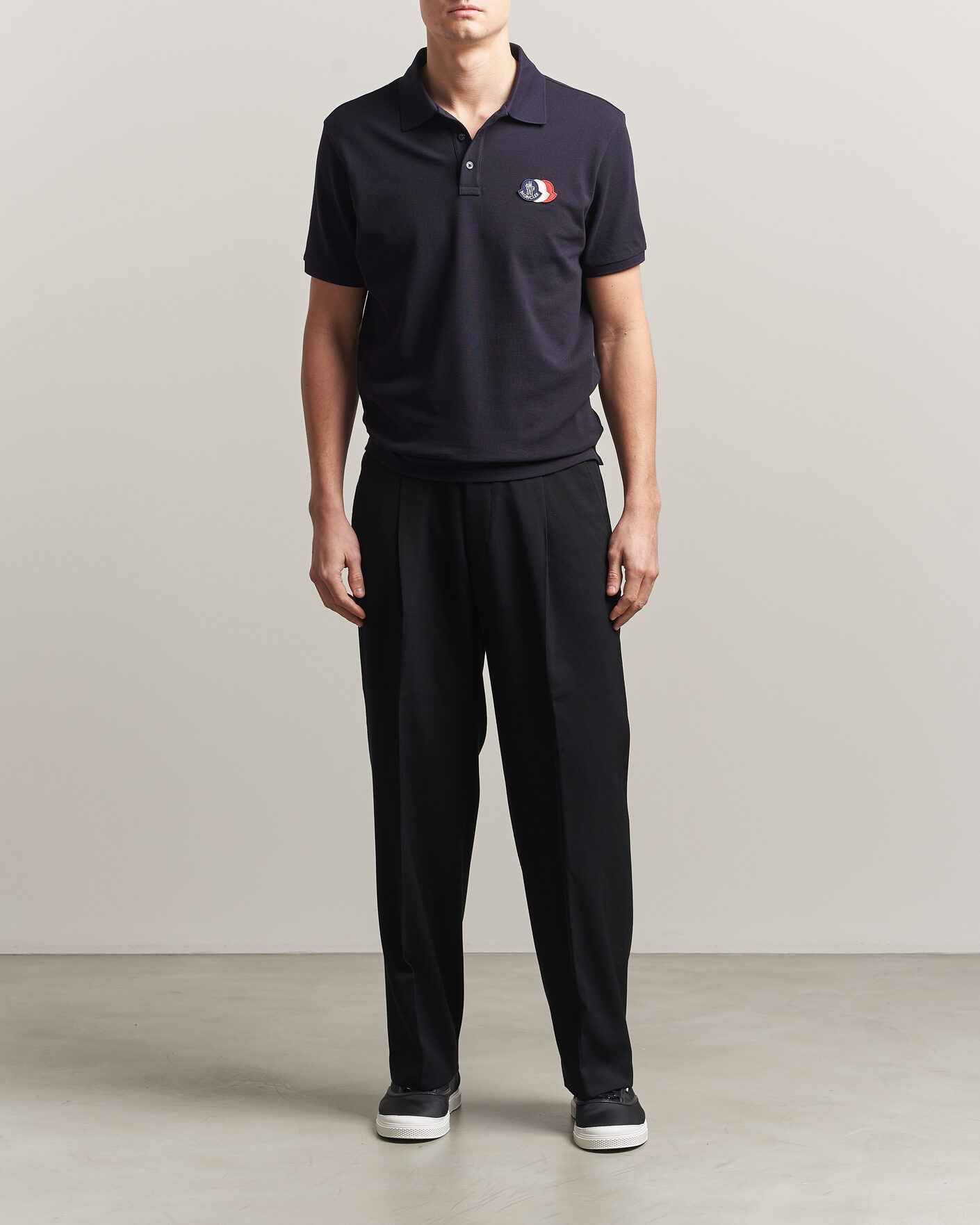 Herren | Poloshirts | Moncler | Tricolore Logo Polo Navy