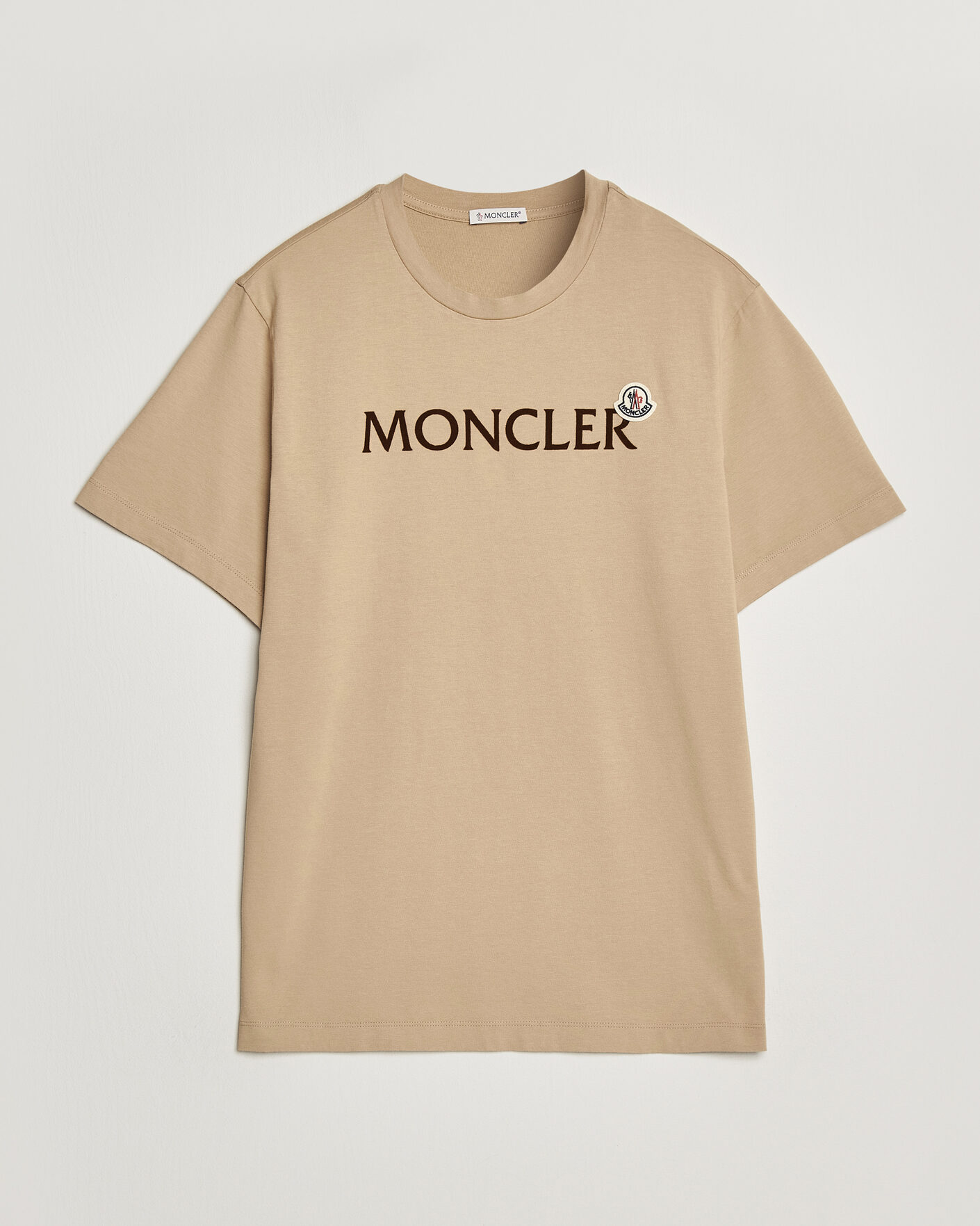 Herren | T-Shirts | Moncler | Lettering Logo T-Shirt Beige