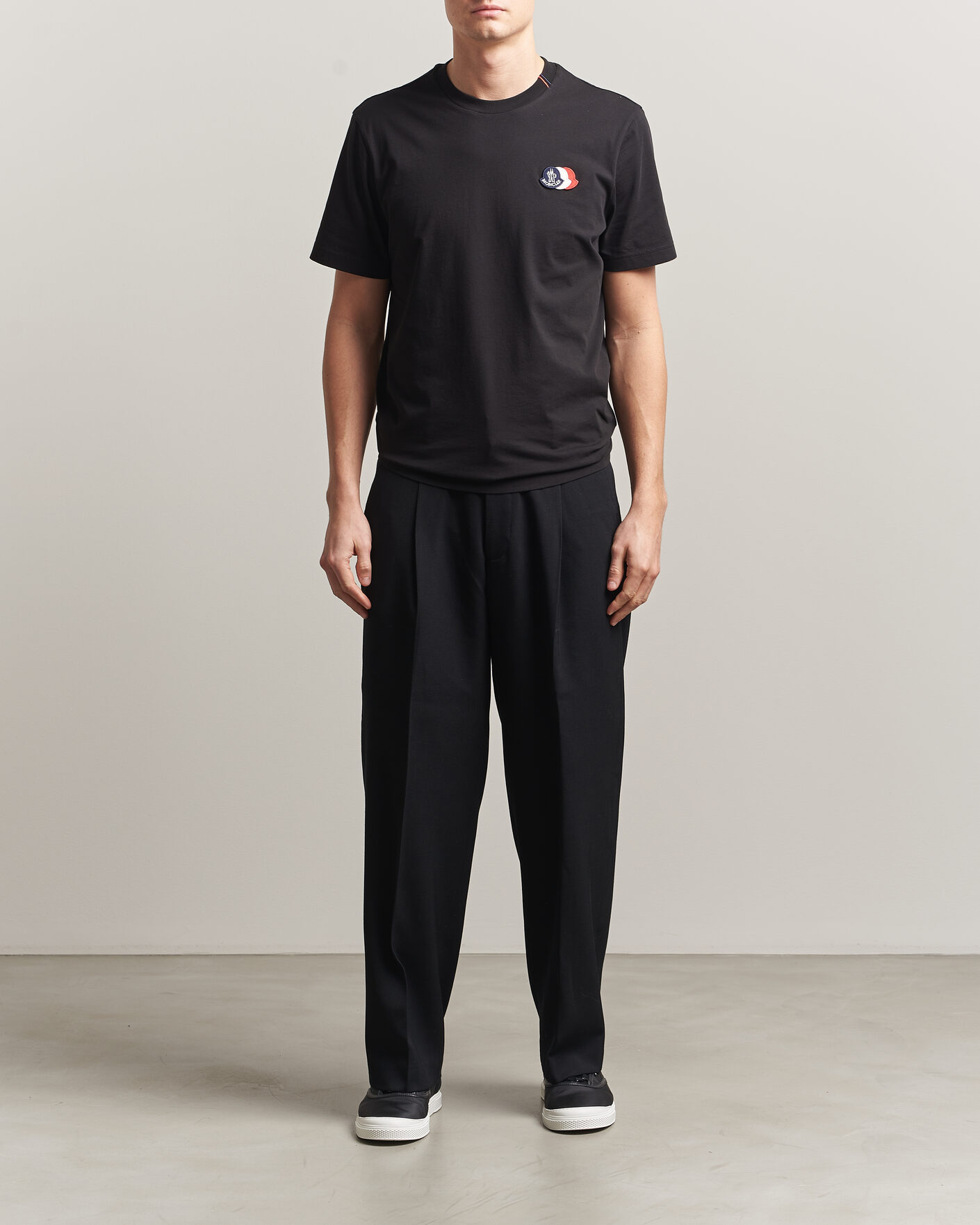 Herren | T-Shirts | Moncler | Tricolore Logo T-Shirt Black