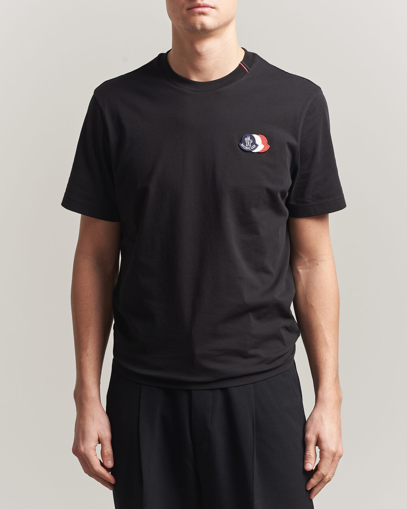 Herren | T-Shirts | Moncler | Tricolore Logo T-Shirt Black