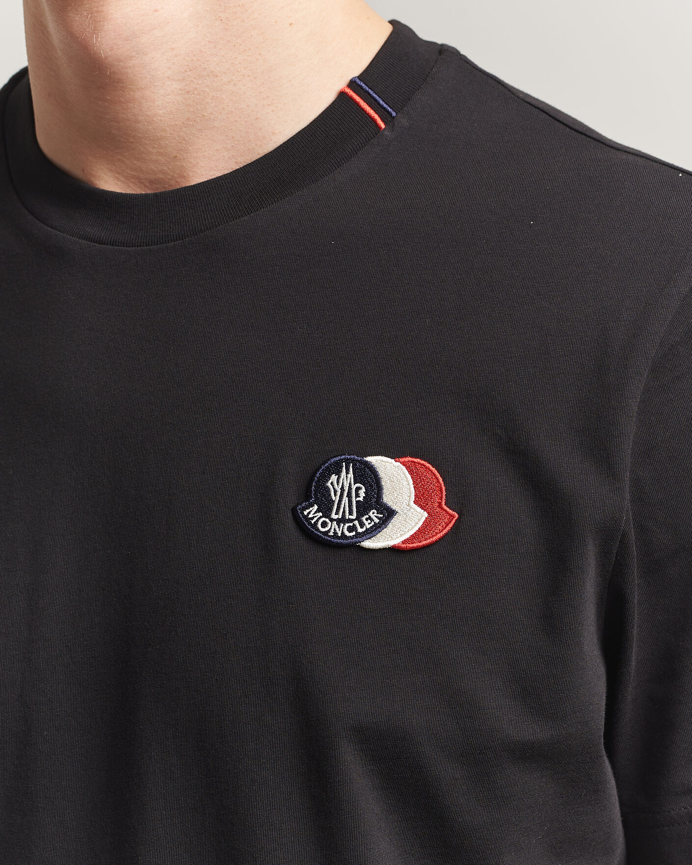Herren | T-Shirts | Moncler | Tricolore Logo T-Shirt Black