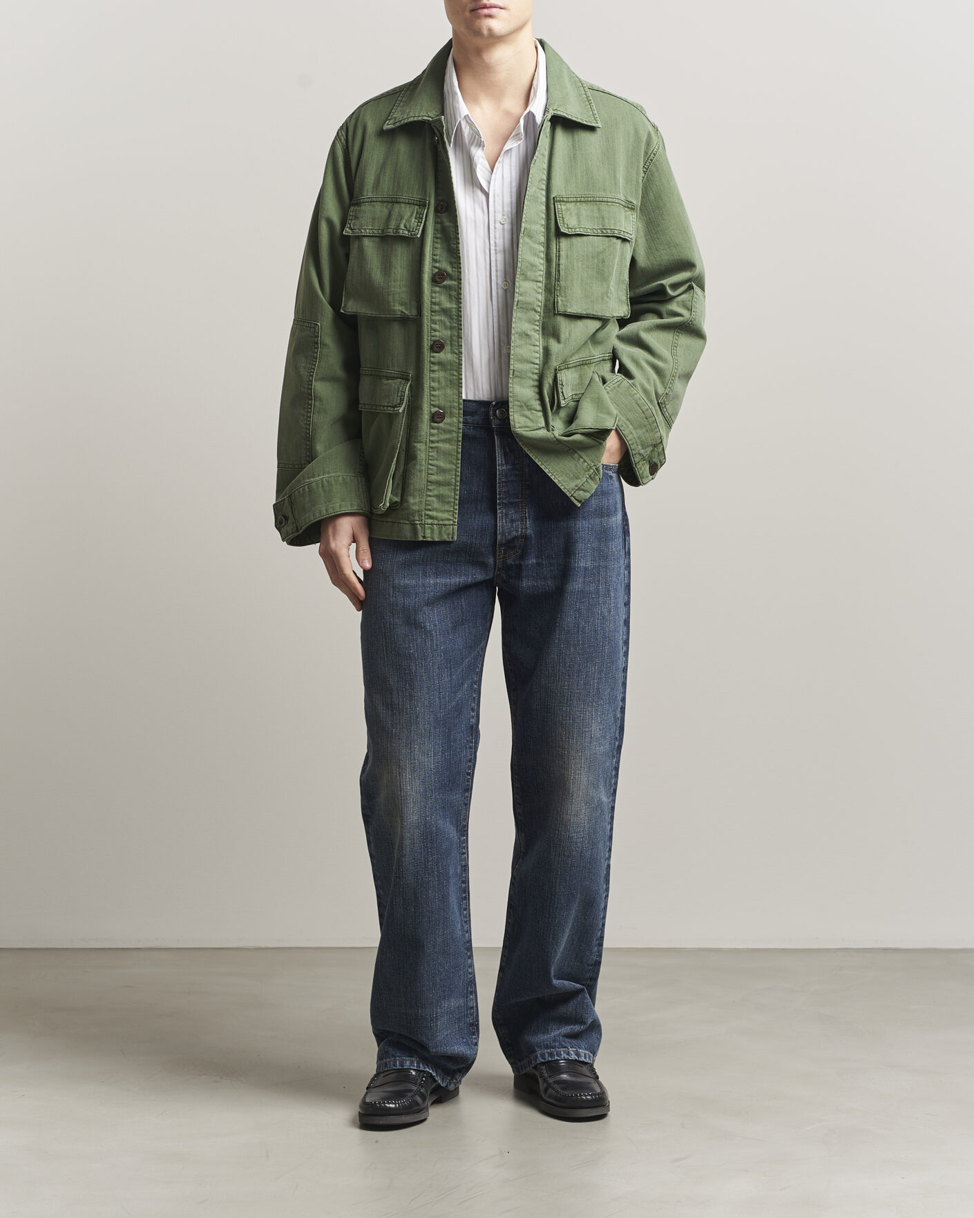 Herren | Jeans | Jeanerica | VM009 Vega Jeans Dark Blue Righe