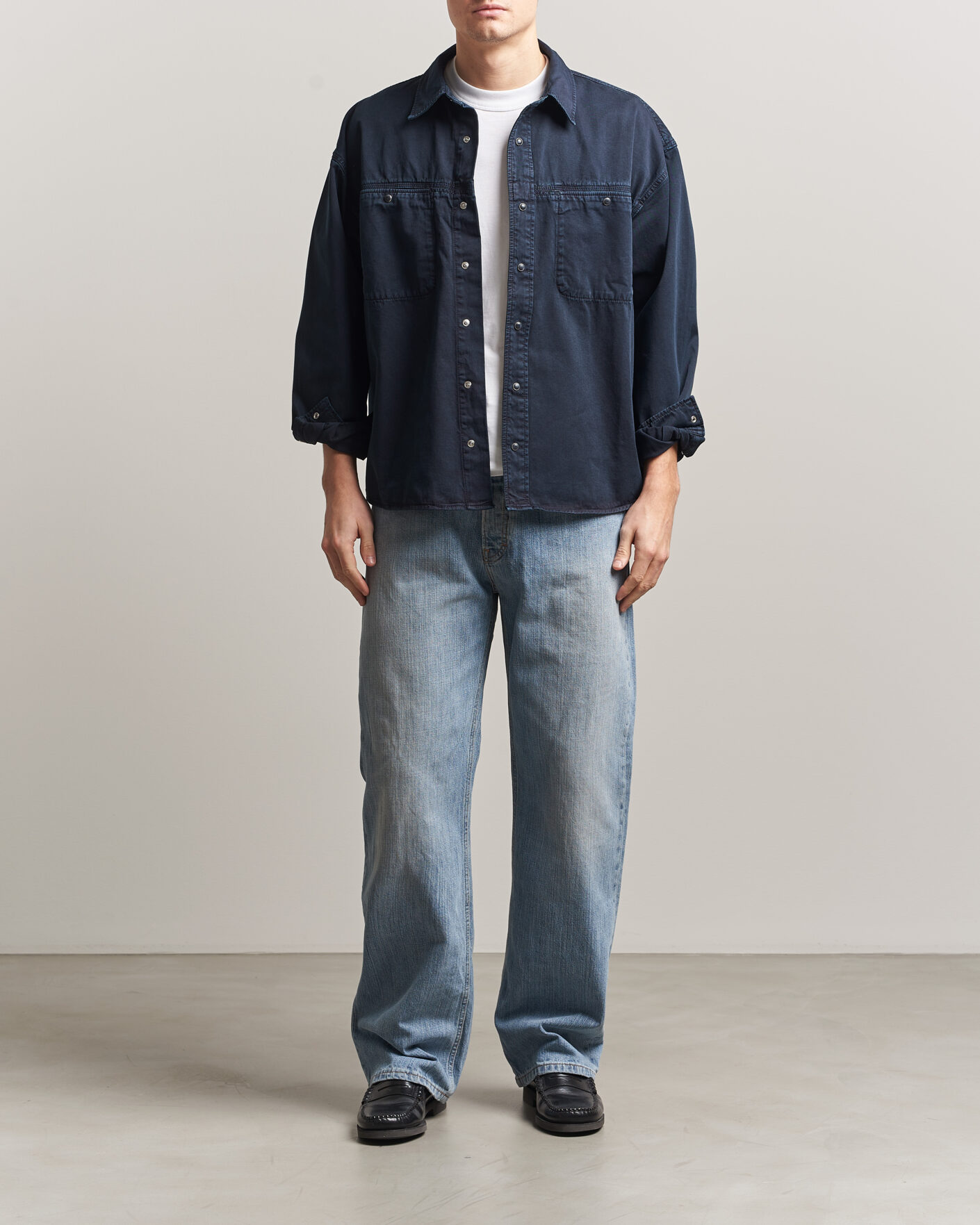 Herren | Hemden | Jeanerica | André Pocket Overshirt Blue Black
