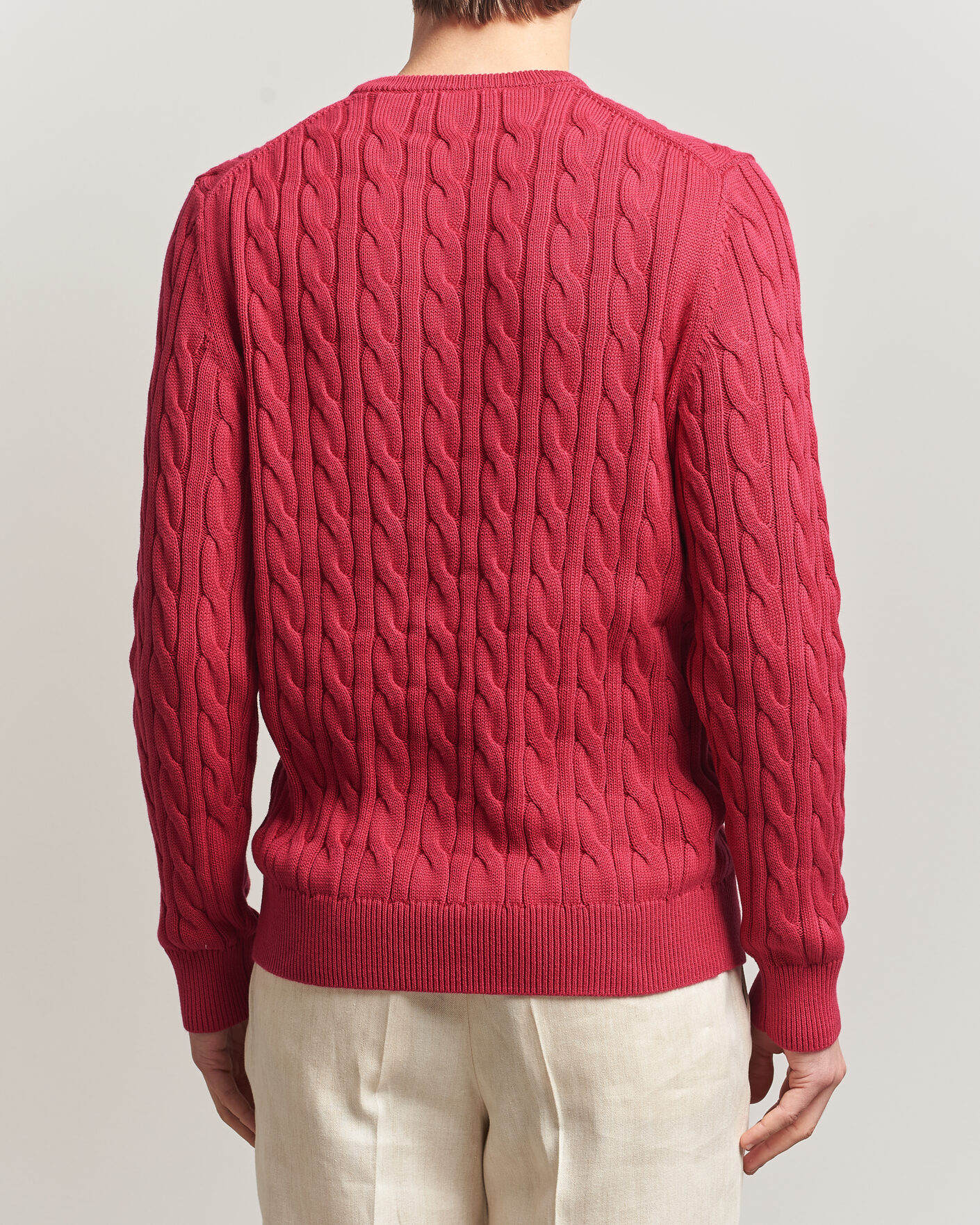 Herren | Pullover | Morris | Ethan Cable Oneck Red
