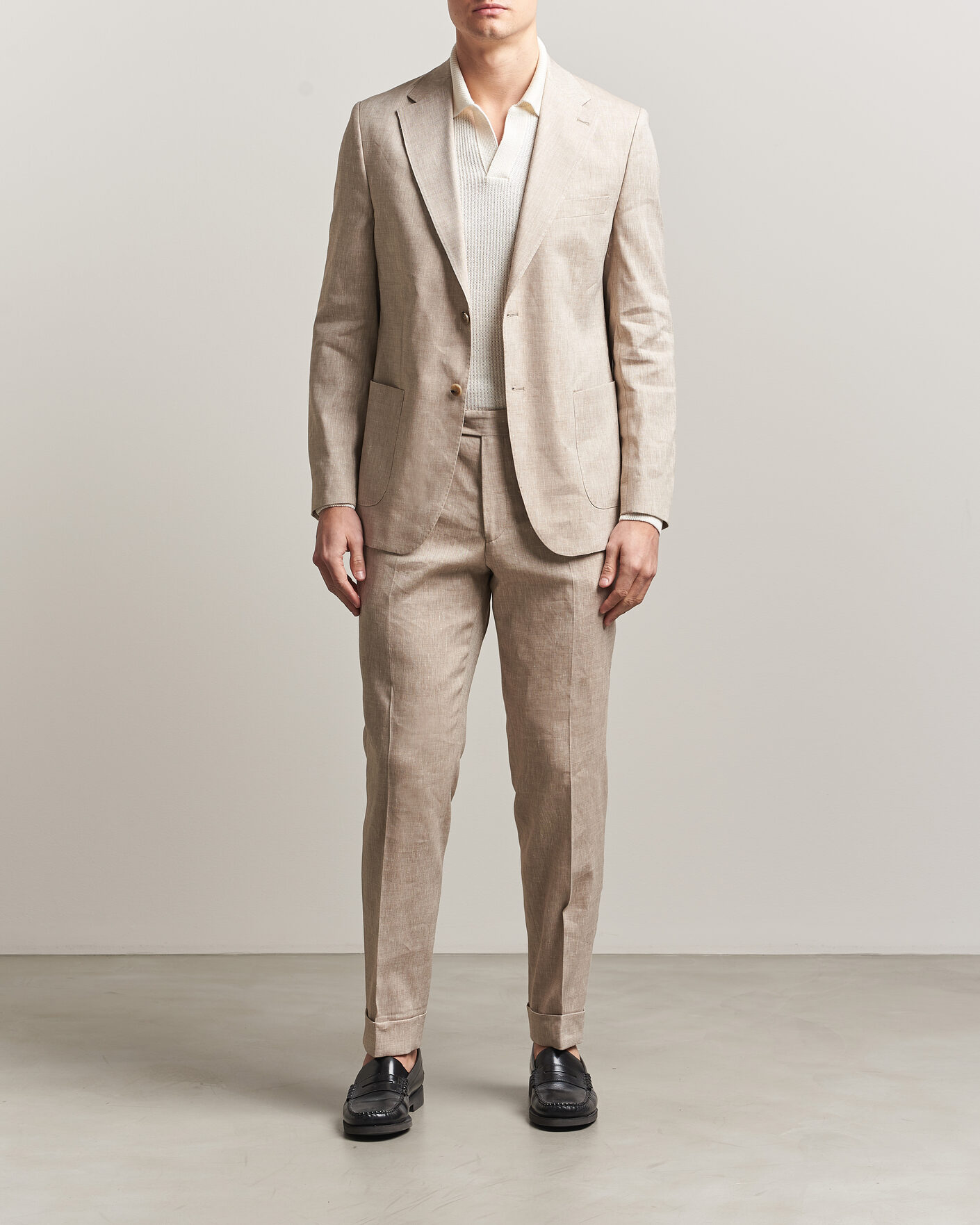 Herren | Sakkos | Morris | Linen Suit Blazer Khaki