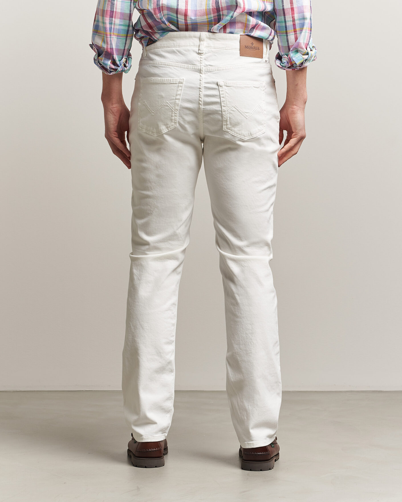 Herren | Jeans | Morris | James Brushed 5-Pocket Jeans Off White