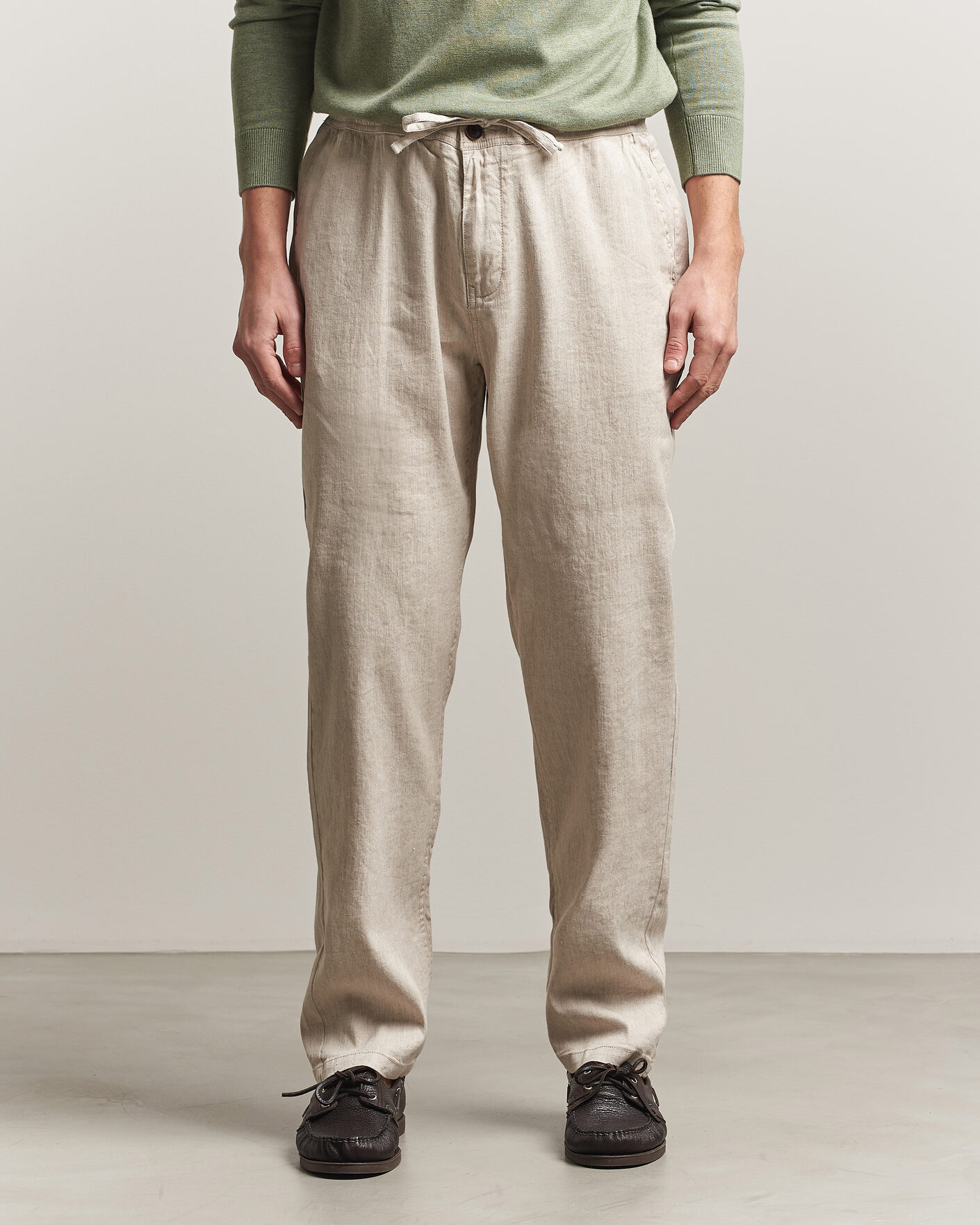 Herren | Hosen | Morris | Fenix Linen Trousers Khaki