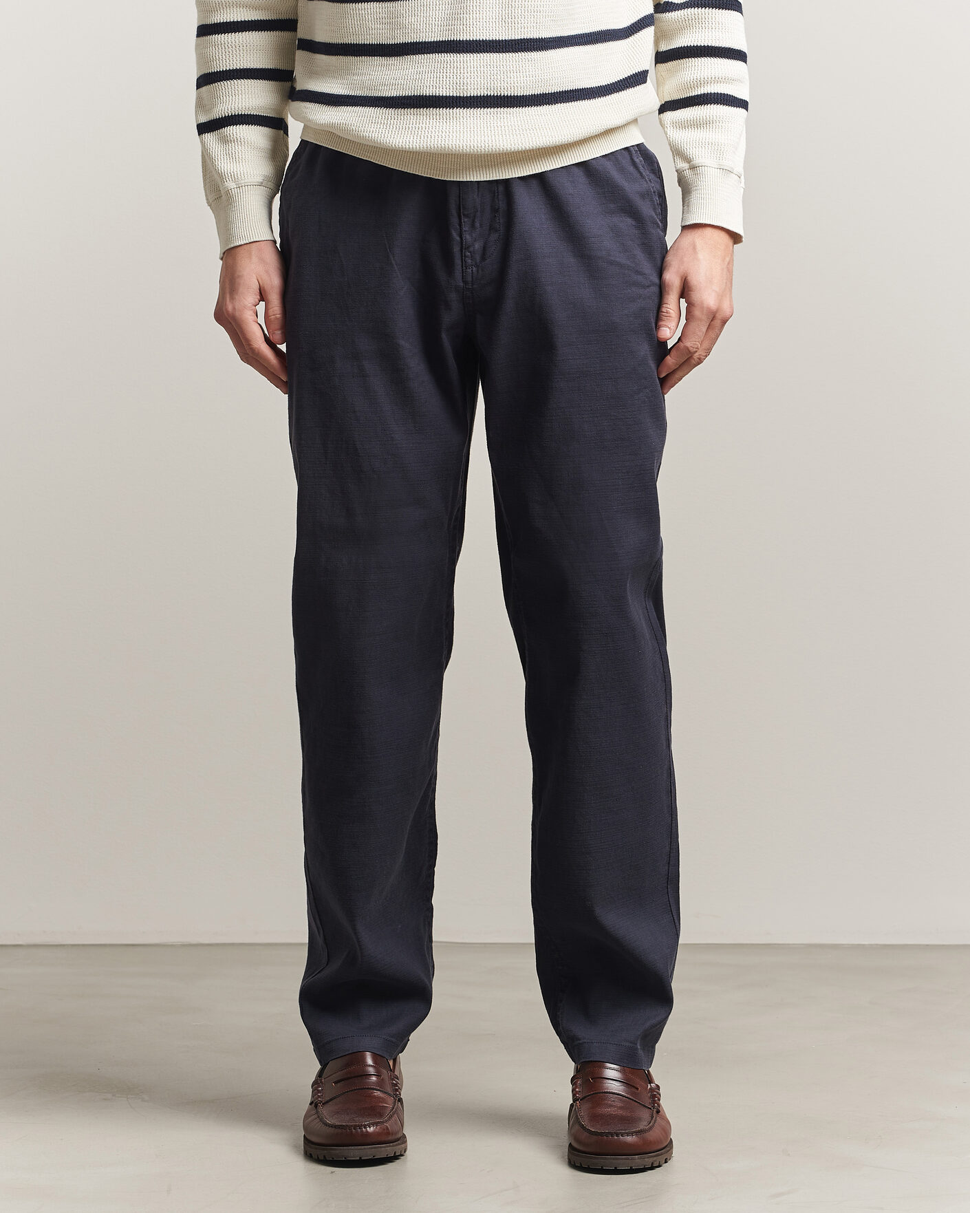 Herren | Hosen | Morris | Fenix Linen Trousers Navy