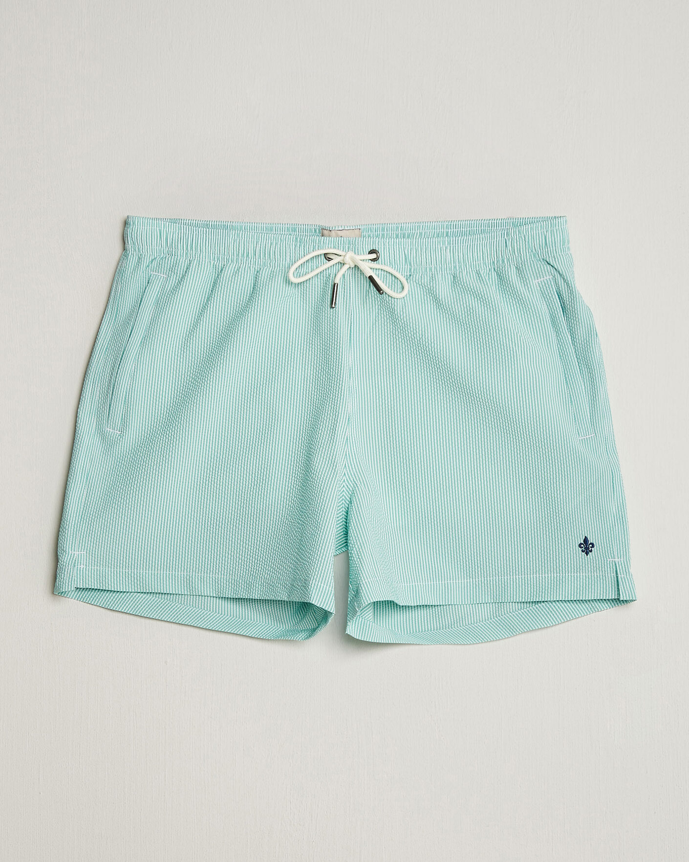 Herren | Badehosen | Morris | Seersucker Bathing Trunks Green