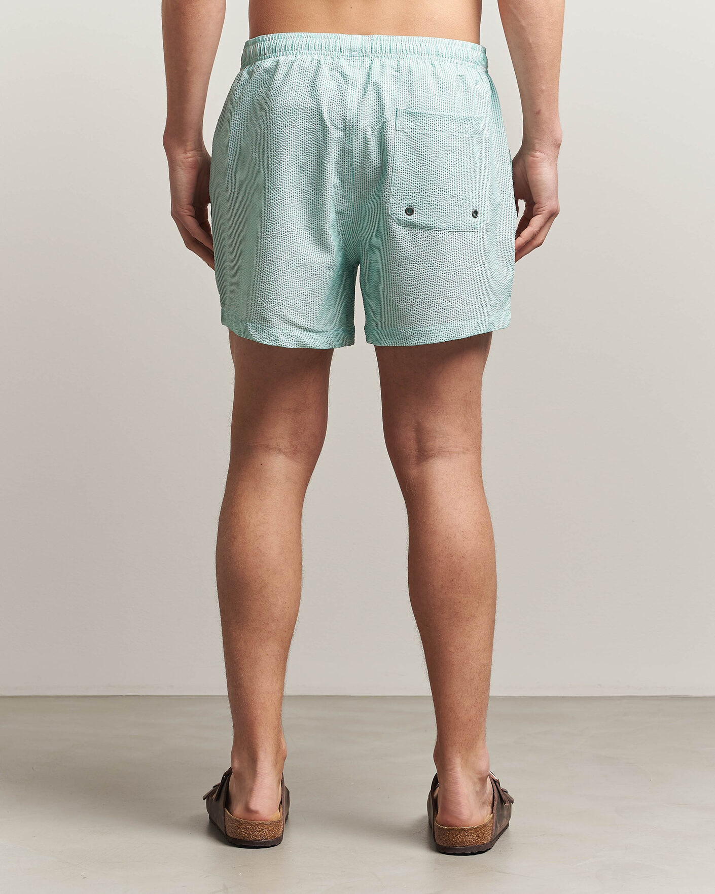 Herren | Badehosen | Morris | Seersucker Bathing Trunks Green