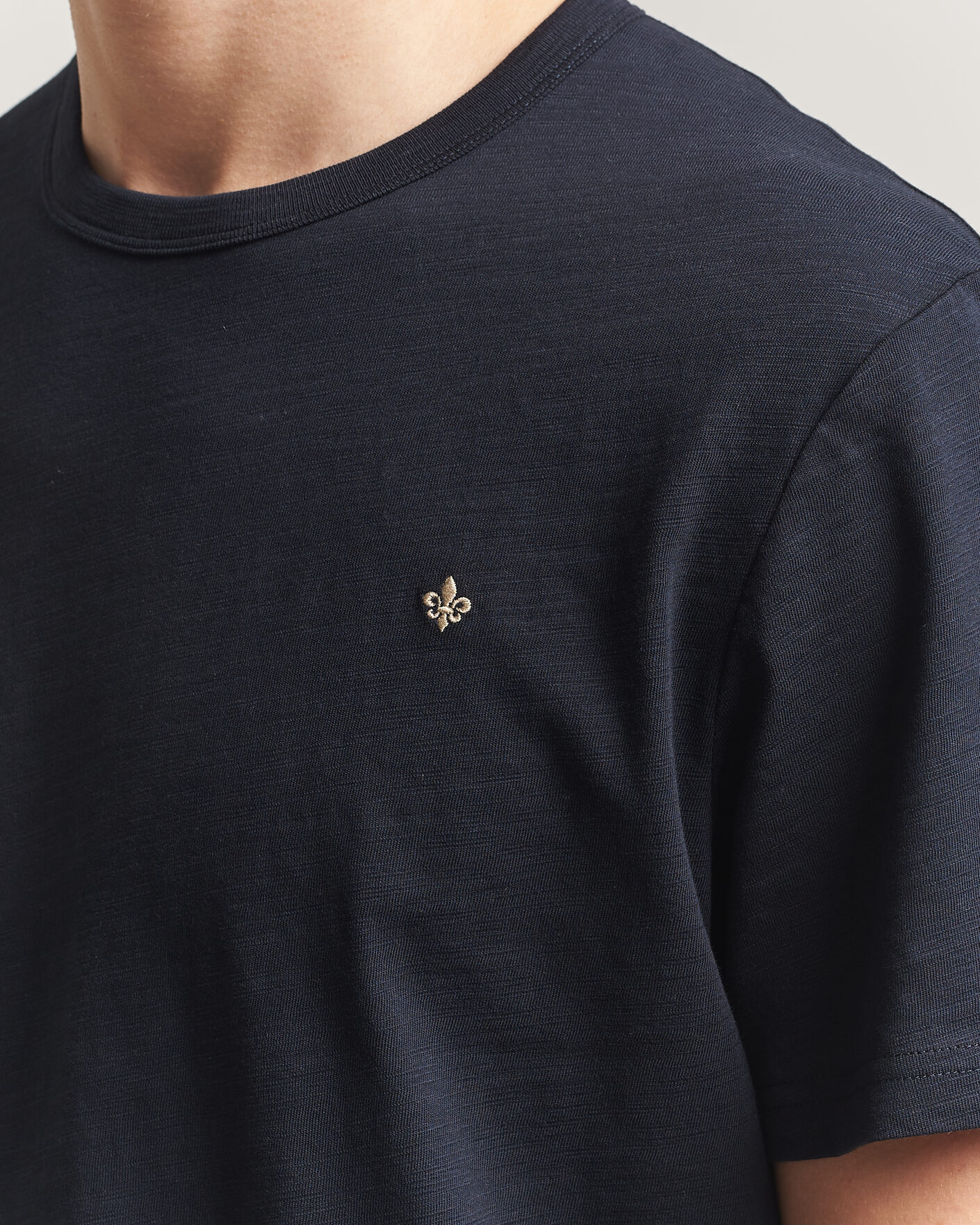 Herren | T-Shirts | Morris | Watson Slub T-Shirt Dark Blue